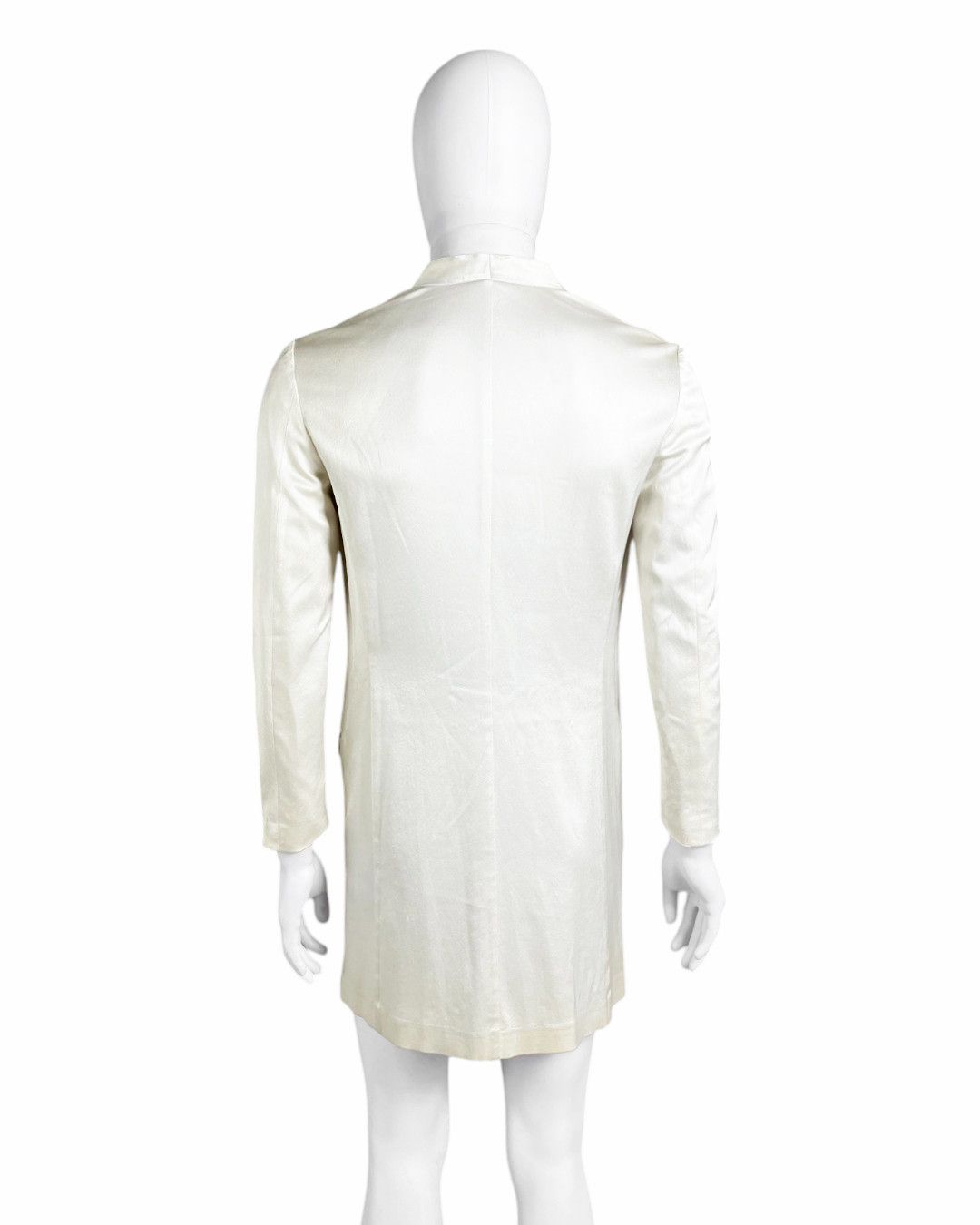 Issey Miyake S/S 2006 White One Button Long Blazer Size US M / EU 48-50 / 2 - 3 Thumbnail