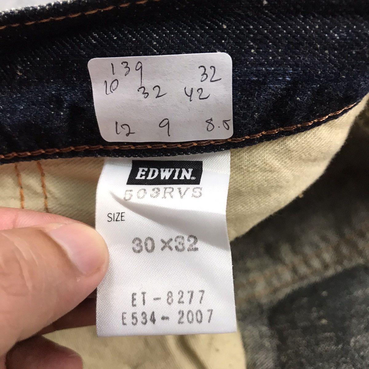 If Six Was Nine × Le Grande Bleu (L.G.B.) RIPPED DISTRESSED PATCHWORK EDWIN JAPANESE DENIM PANTS Size US 30 / EU 46 - 23 Thumbnail