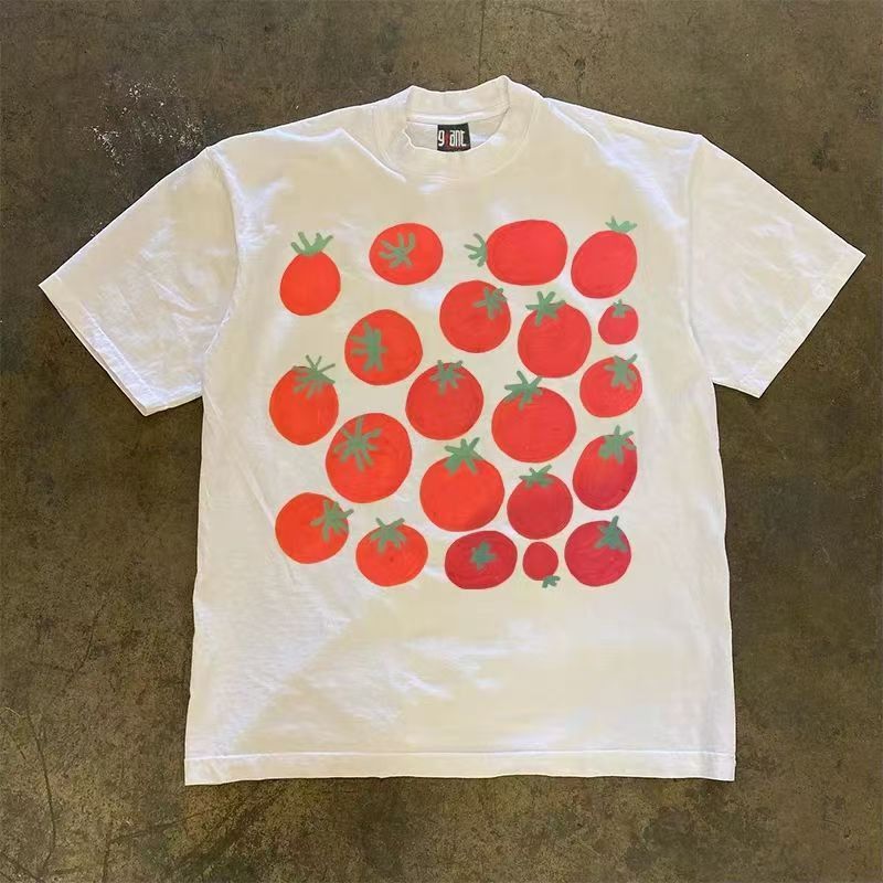 Vintage White washed vintage tomato print t-shirt Size US 32 / EU 48 - 1 Thumbnail