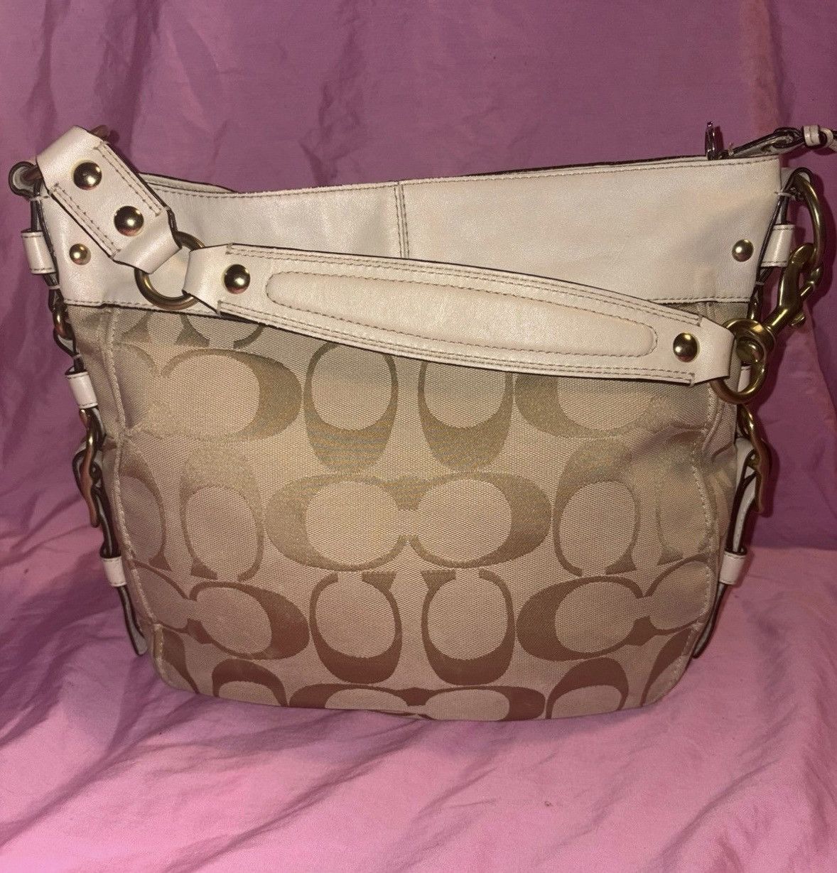 Coach Coach Zoe white leather Jacquard large bag M0868–12674 Size ONE SIZE - 2 Thumbnail