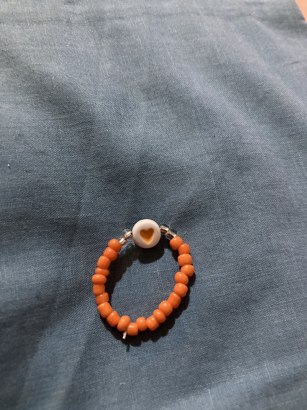 Other Orange heart and beaded ring Size ONE SIZE - 1 Preview