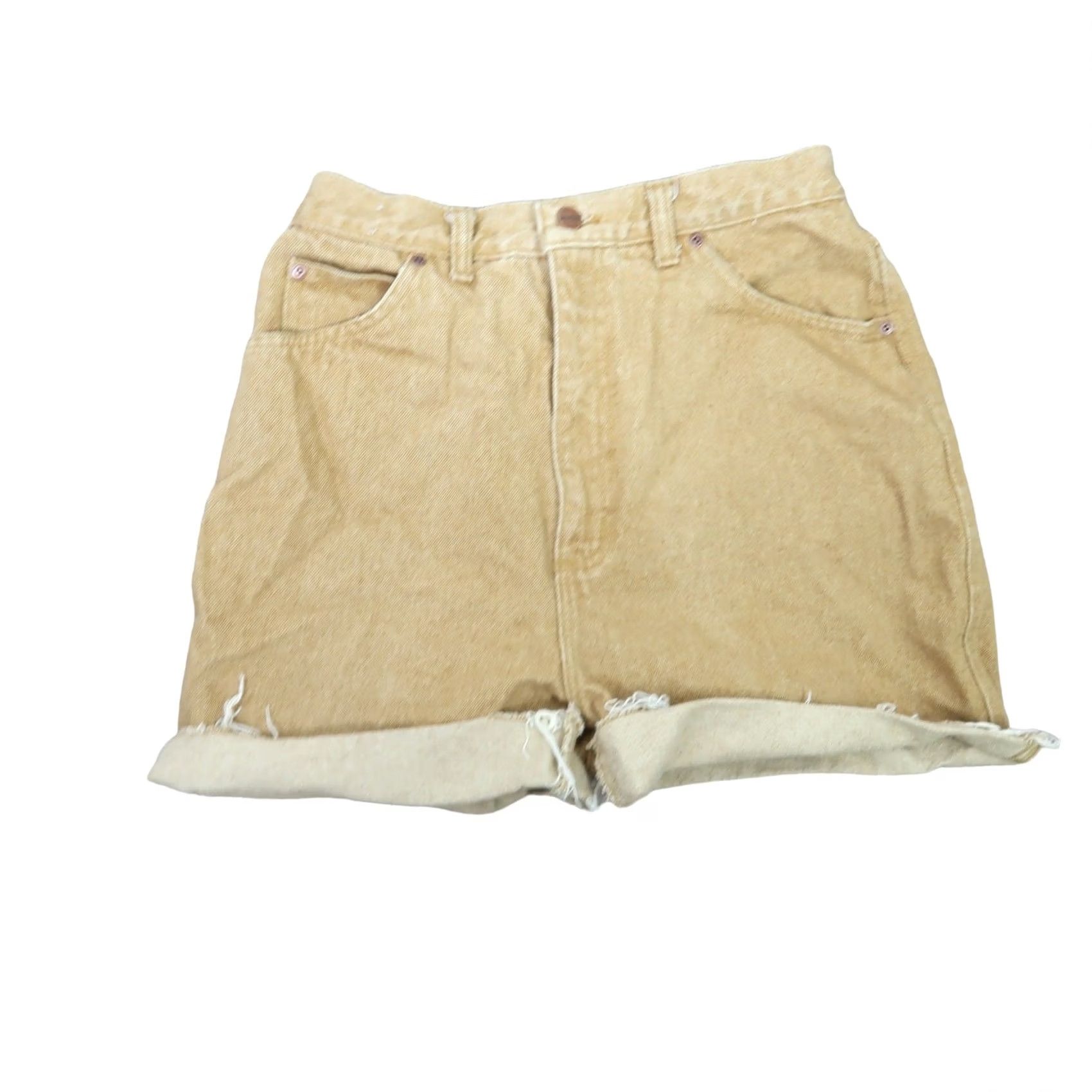 Lands' End VINTAGE Lands End jean shorts 28" tan denim high rise 90s Size 34" / US 12 / IT 48 - 3 Thumbnail