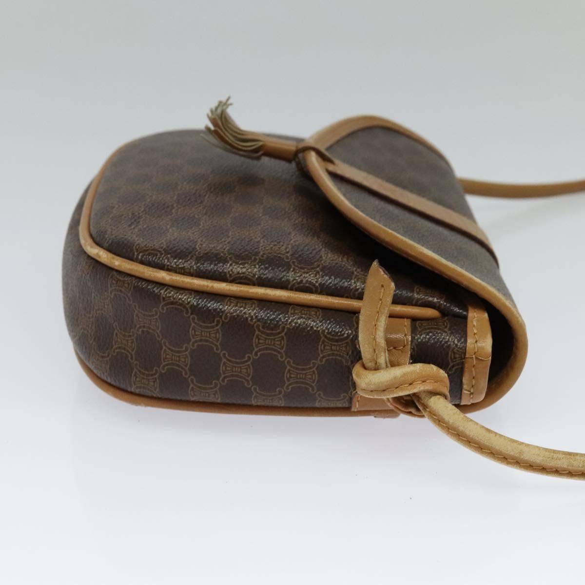 Celine CELINE Macadam Canvas Shoulder Bag Pvc Leather Brown Gold Size ONE SIZE - 5 Thumbnail