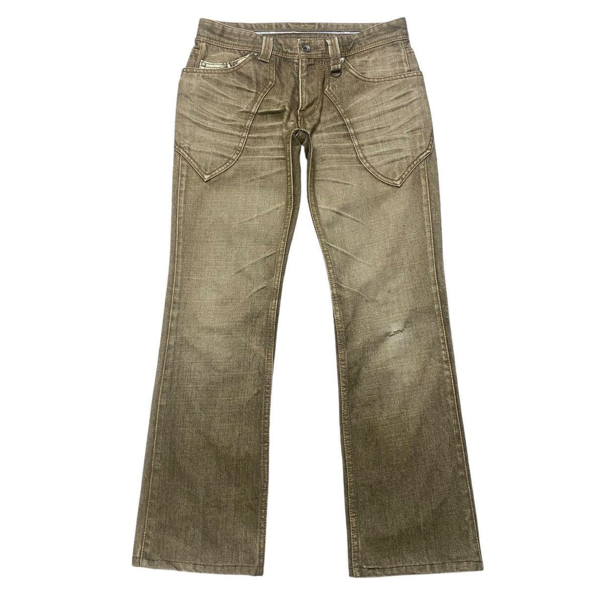 Nicole Club Nicole Club Denim Snake Skin Leather Flare Jeans Size US 29 - 2 Thumbnail