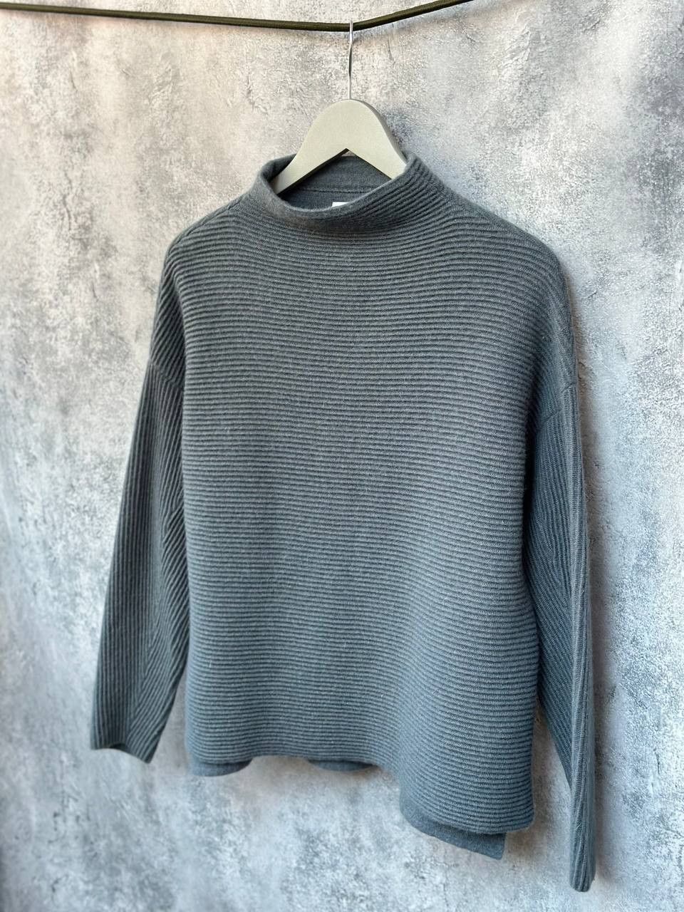 Designer × Reiss Reiss Lila Ribbed High Neck Sweater Relaxed Striped Jumper Size M / US 6-8 / IT 42-44 - 2 Thumbnail