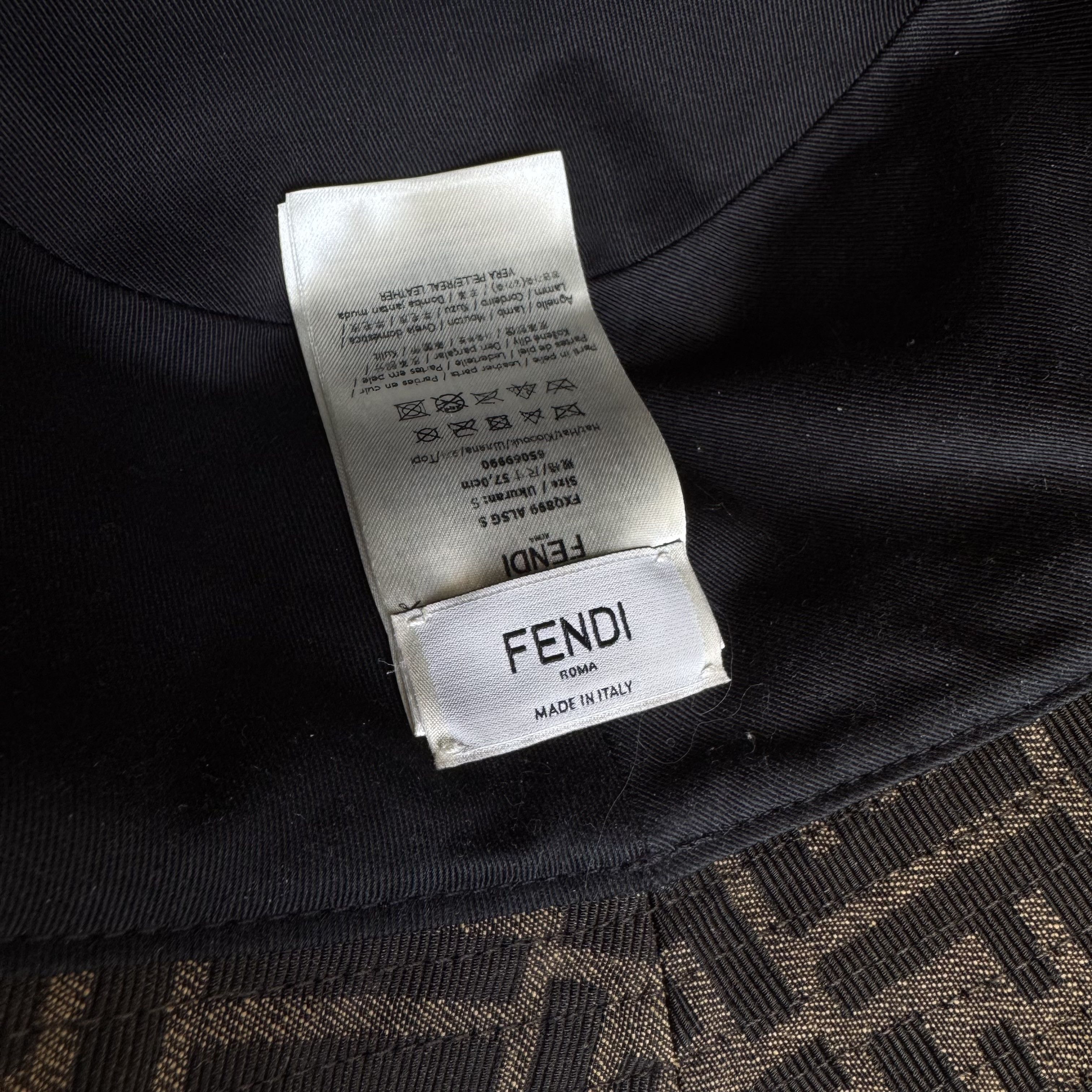 Fendi FENDI MONOGRAM BROWN BUCKET HAT Size ONE SIZE - 3 Thumbnail