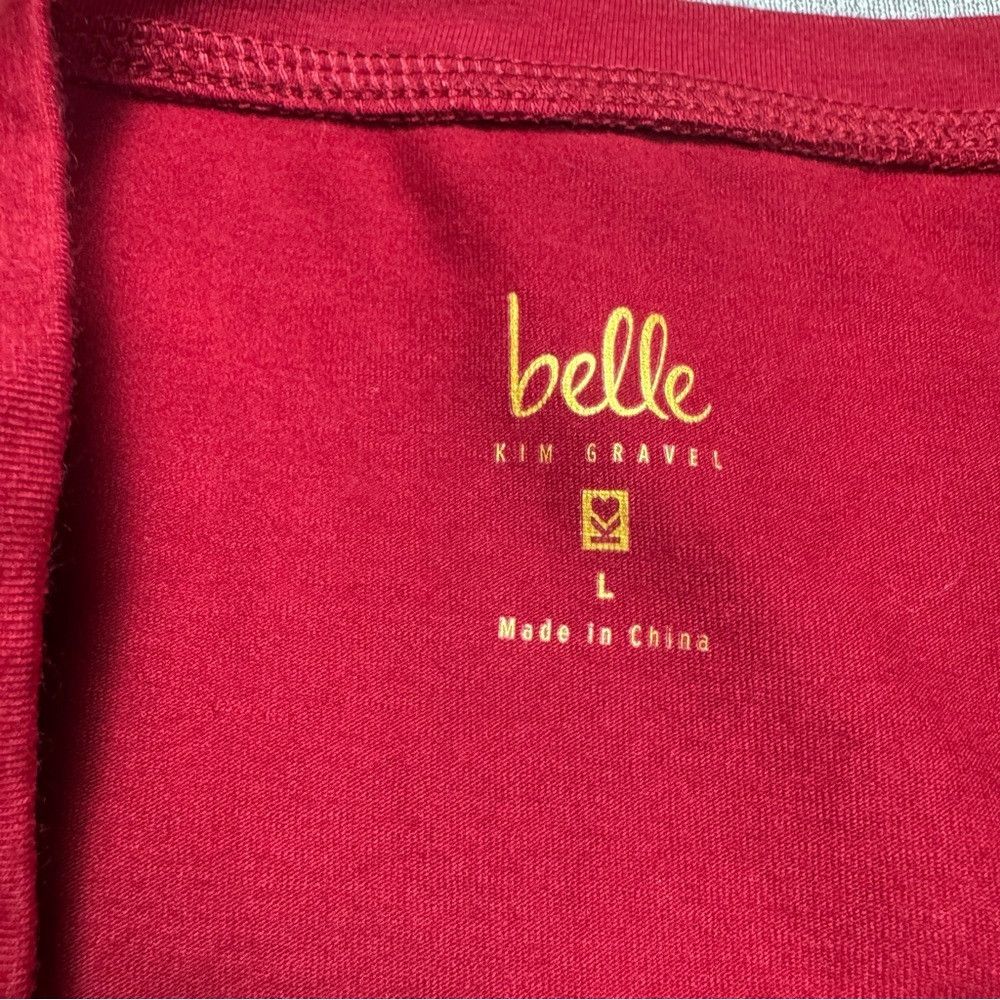 Other NWT New Belle By Kim Gravel Cut out Embellished Red Top Tun Size L / US 10 / IT 46 - 7 Thumbnail