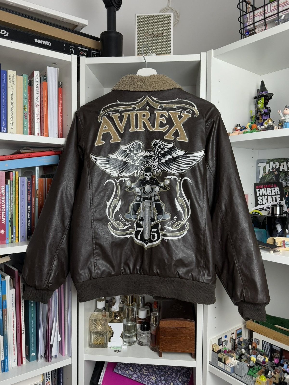 Avirex × Vintage Vintage y2k Avirex big logo bomber aviation jacket L fit S Size US S / EU 44-46 / 1 - 1 Thumbnail