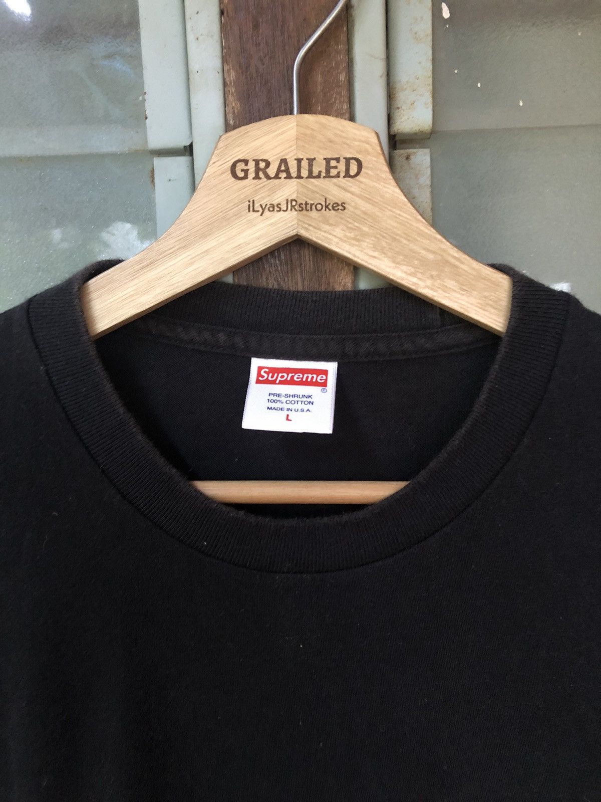 Supreme Supreme Plain Black Tee Size US L / EU 52-54 / 3 - 8 Thumbnail