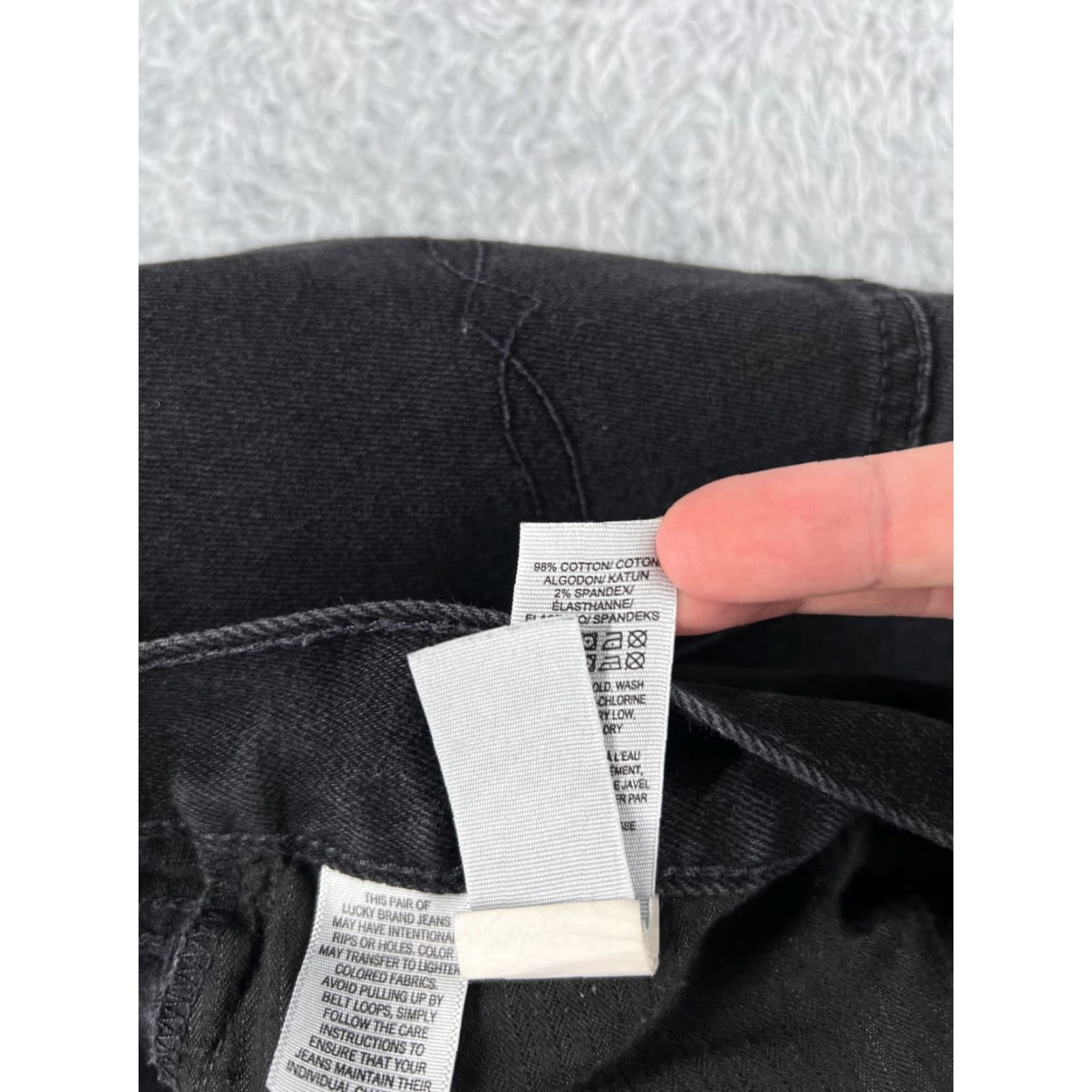 Lucky Brand Lucky Brand Jeans Men 34 Black Denim Straight Cotton Blend Stretch 34x27 Casual Regular 5-Pocket Design Mens Jeans Size US 34 / EU 50 - 7 Thumbnail