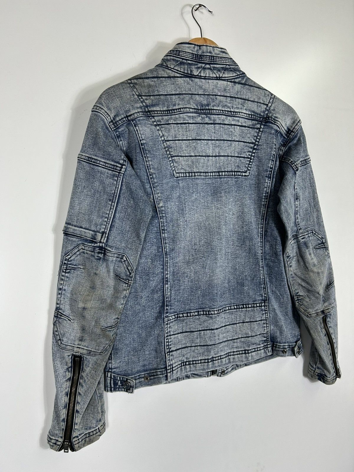 Japanese Brand 🔥Field Core Cordura Fabric Denim Distressed Rider Jacket Size US L / EU 52-54 / 3 - 16 Thumbnail