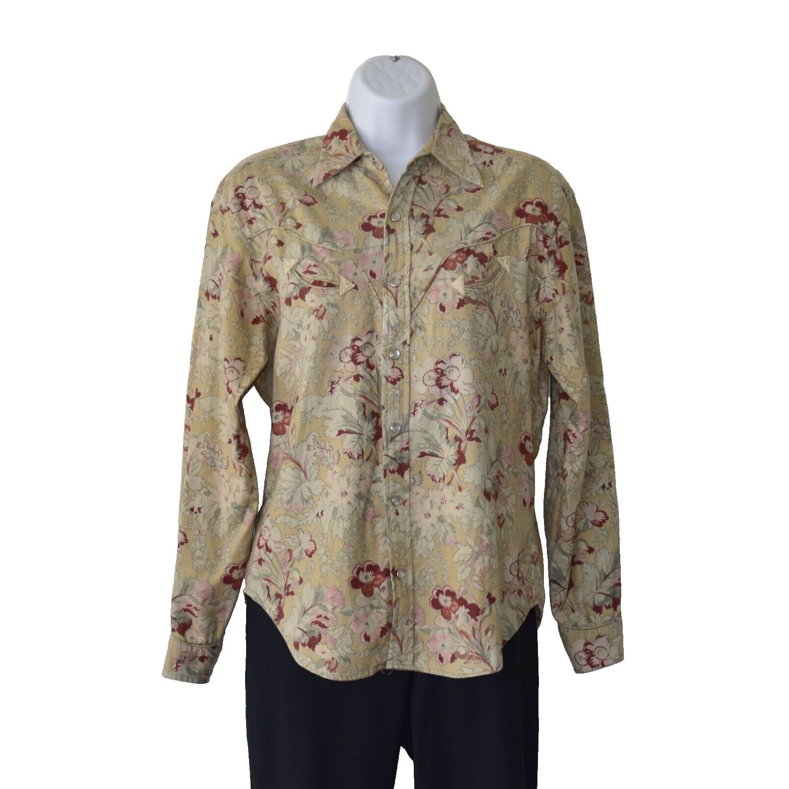 Ralph Lauren NEW RALPH LAUREN Beige Floral Cotton Button Up Shirt Size 4 Size S / US 4 / IT 40 - 1 Thumbnail