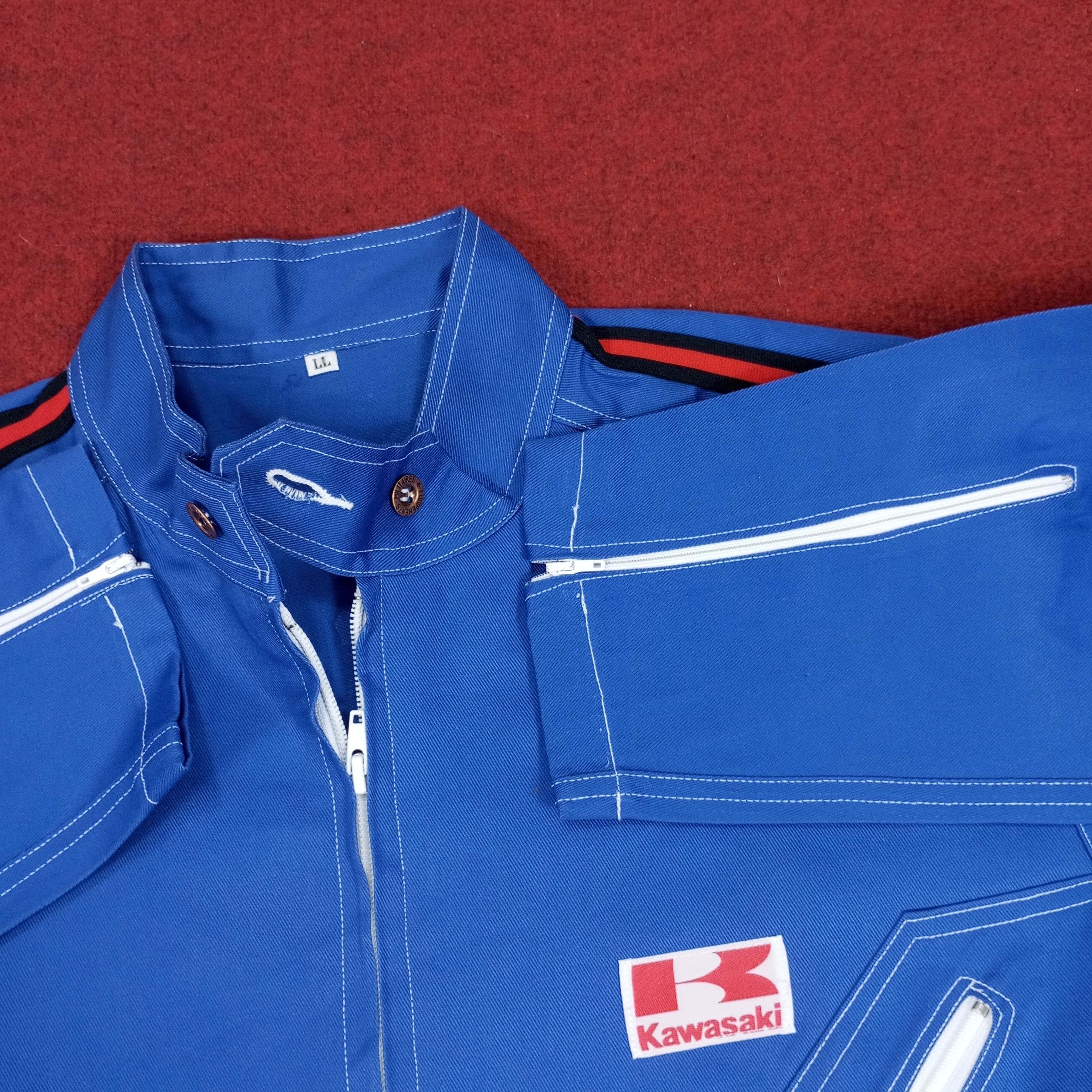 Japanese Brand × Vintage Kawasaki Racing Japanese Brand Coverall Jacket Size US L / EU 52-54 / 3 - 9 Thumbnail