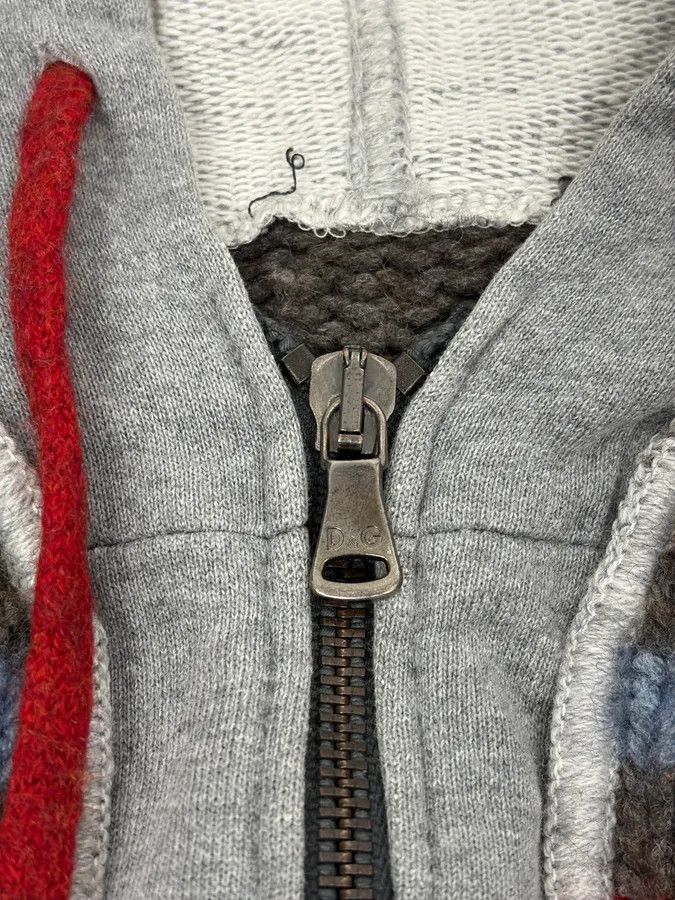 Dolce & Gabbana AW2004 Dolce & Gabbana Grey Wool Eagle Intarsia Zip Hoodie Size US S / EU 44-46 / 1 - 10 Thumbnail