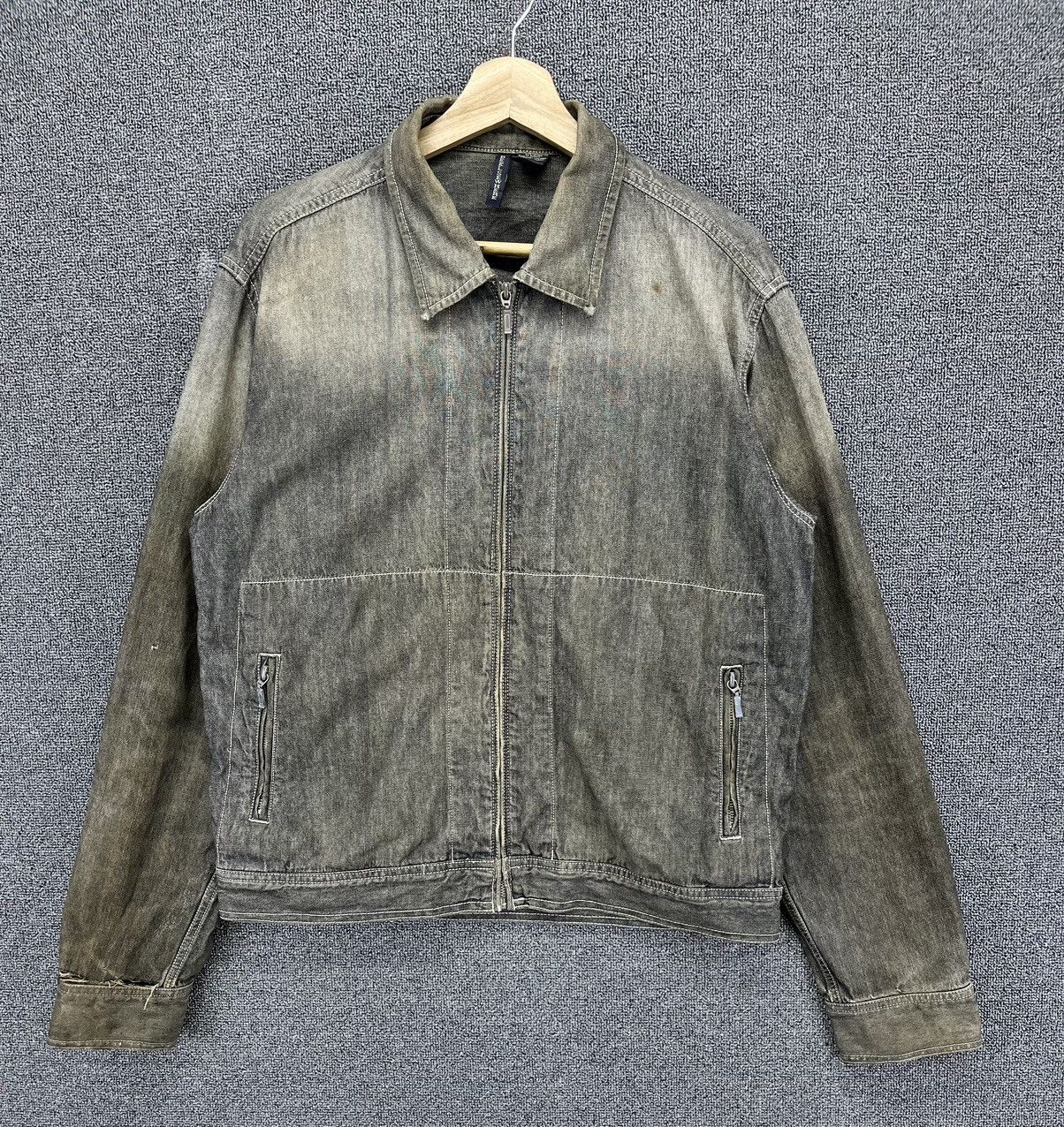 Japanese Brand Vintage Beelse Where Japanese Denim Trashed Zip Up Jacket Size US L / EU 52-54 / 3 - 1 Thumbnail