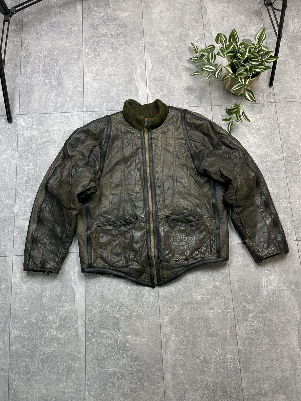 Marithe + Francois Girbaud VTG 80s Girbaud MFG France Limited Edition Leather Jacket Size US XL / EU 56 / 4 - 2 Thumbnail