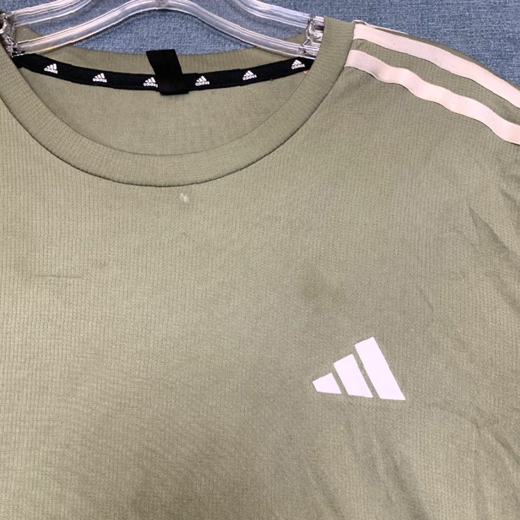 Adidas Adidas Acronym T-Shirt Mens Large Olive Green 3 Stripes Logo Casual Outdoor Tee Size US L / EU 52-54 / 3 - 6 Thumbnail