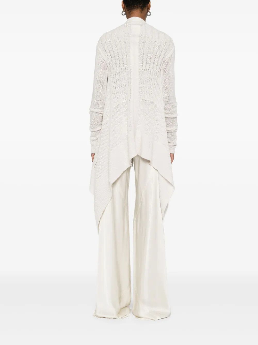 Rick Owens o1y0126 Cardigan in White Size L / US 10 / IT 46 - 3 Thumbnail