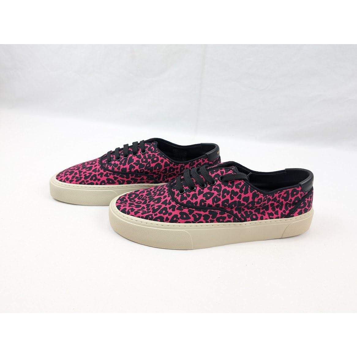 Saint Laurent Paris o1rshd1 Women's Venice Low Top SL Sneakers in Fuxia Nero Size US 10 / IT 40 - 16 Thumbnail