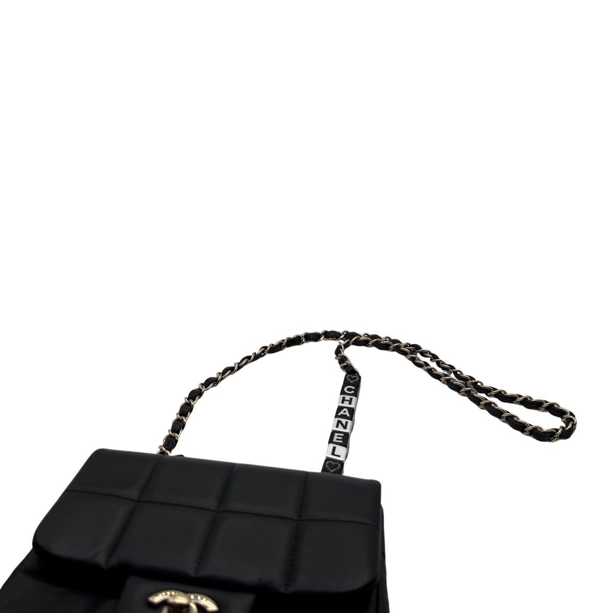 Chanel Chanel Monaco Mini Square Flap Bag Black Lambskin Size ONE SIZE - 3 Thumbnail