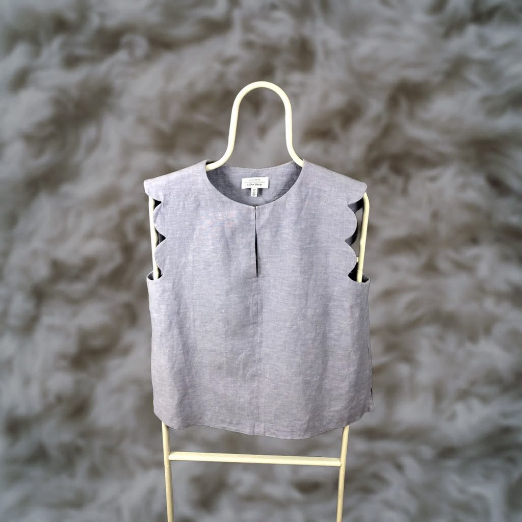 & Other Stories & Other Stories Women's Sleeveless Top Size 6 Purple Linen Blouse Crew Neck Cotton Linen Blend Short Sleeves Size M / US 6-8 / IT 42-44 - 1 Thumbnail