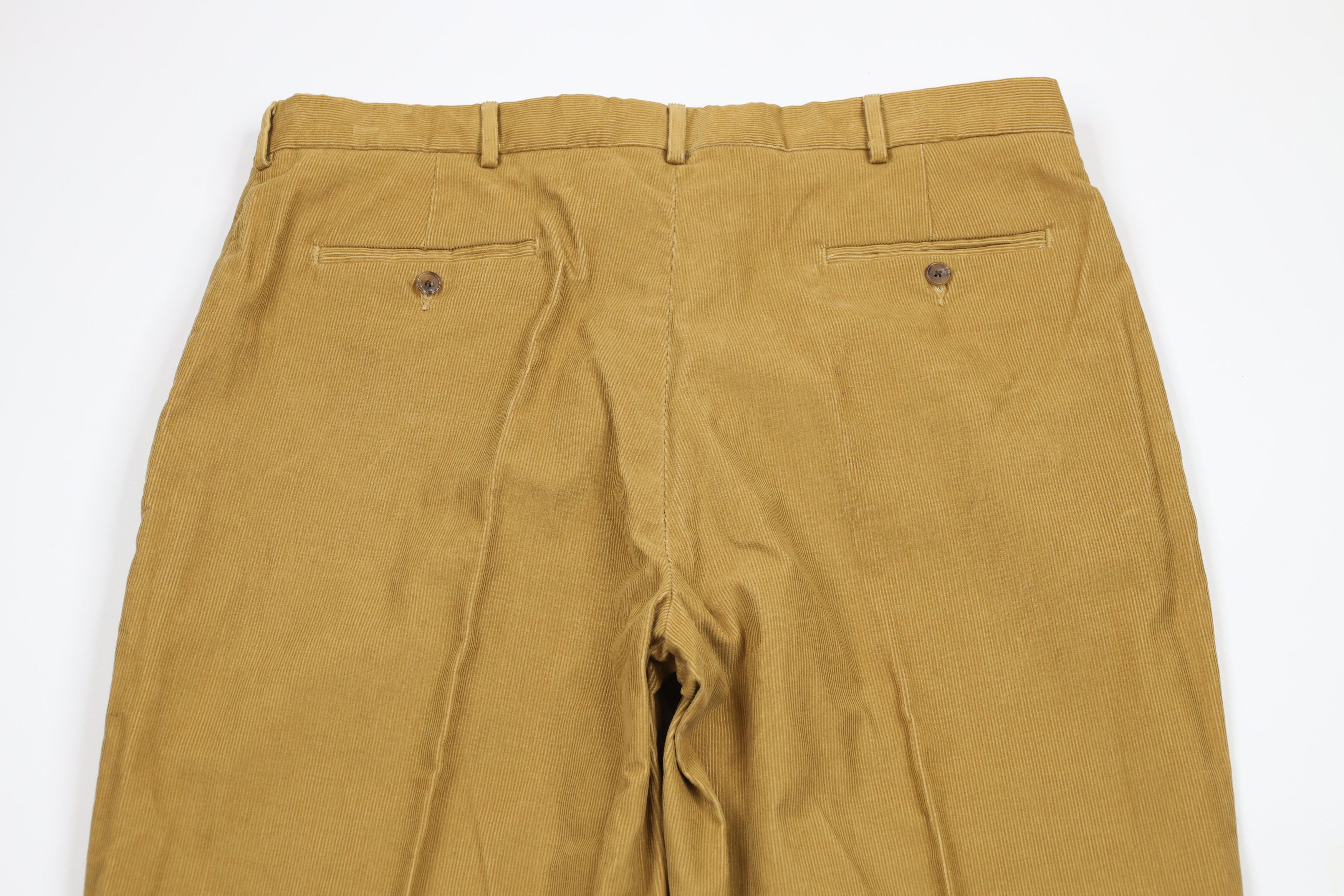 Lands' End × Vintage Vintage 90s Lands End Wide Leg Corduroy Chino Pants Beige Size US 40 / EU 56 - 8 Thumbnail