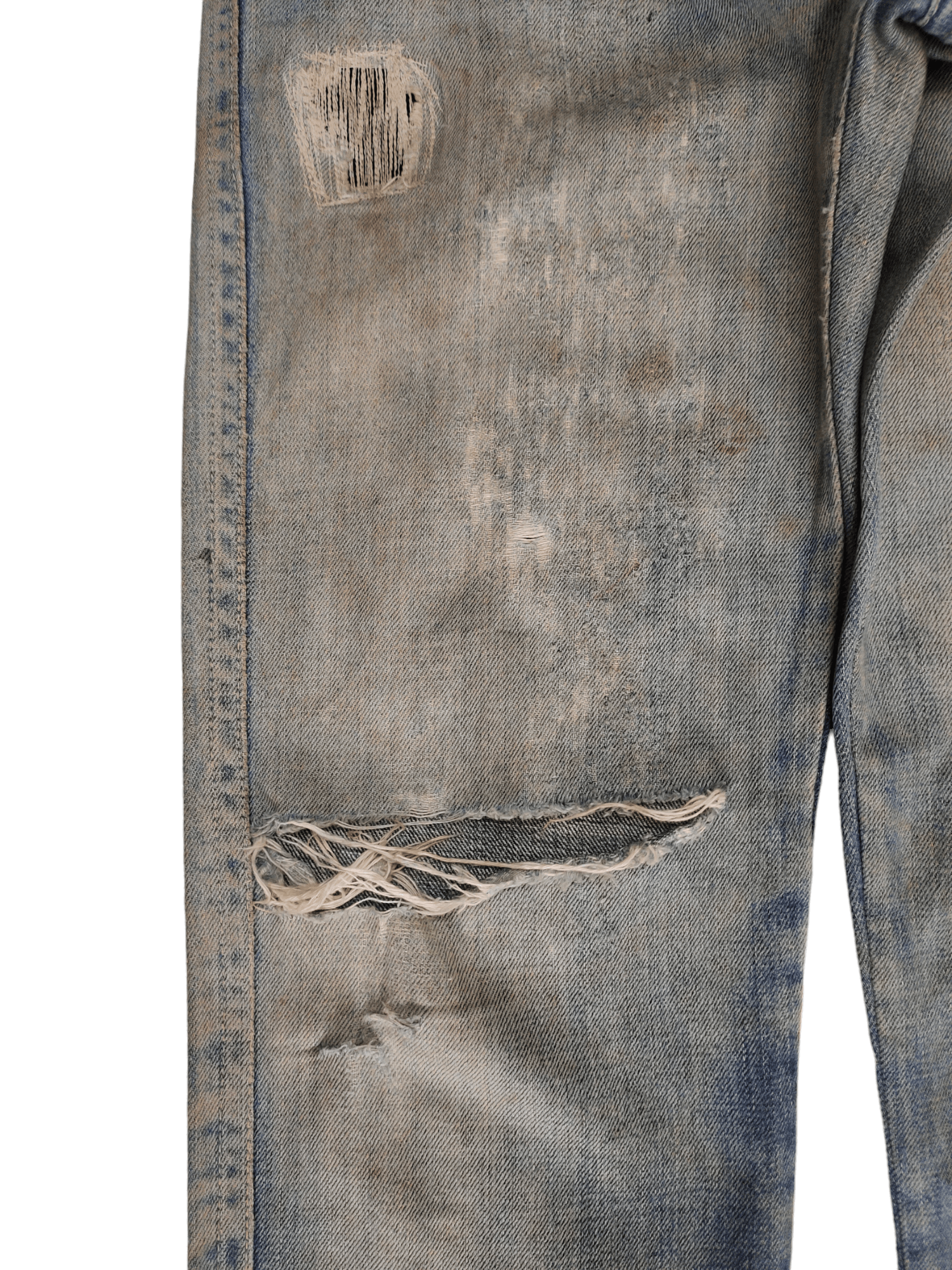 Beams Plus Beams Distress Faded Denim Jeans Undercover Style Y2k Size US 31 - 8 Thumbnail