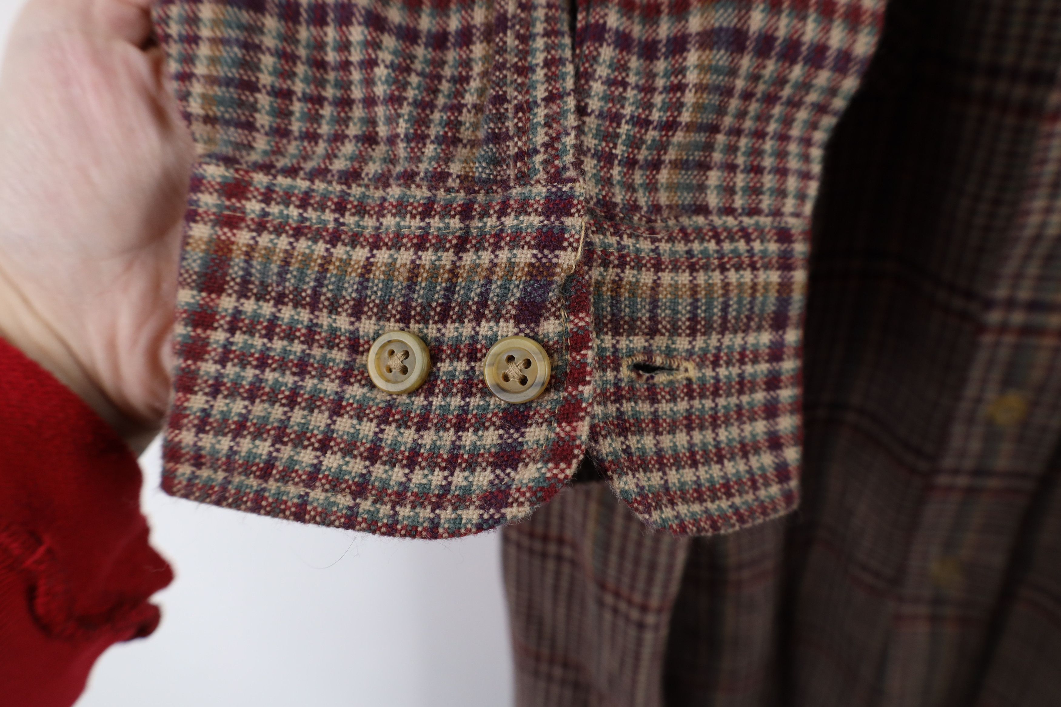 Vintage Vintage 90s Streetwear Plaid Knit Collared Button Shirt Size US XL / EU 56 / 4 - 5 Thumbnail