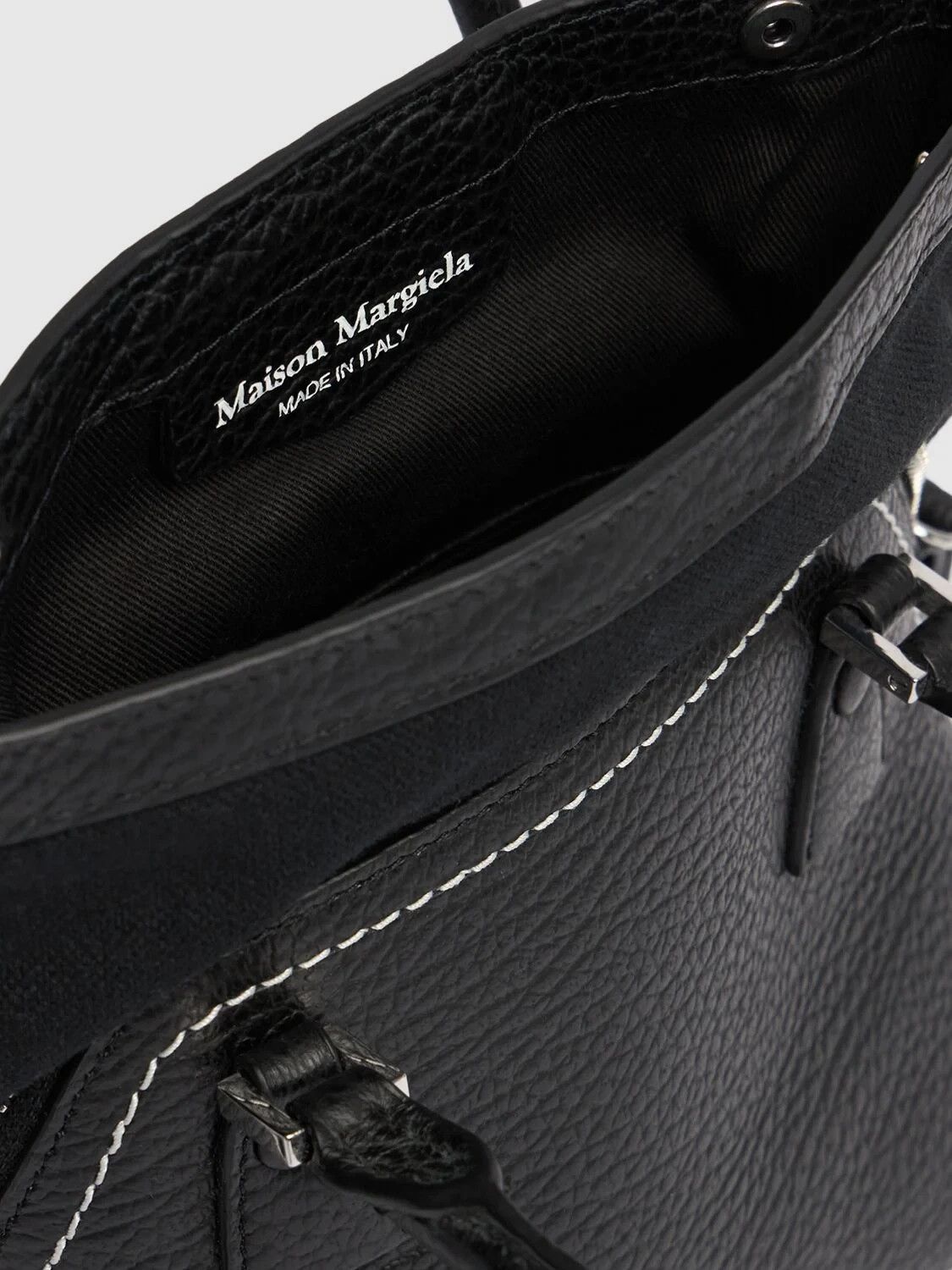 Margiela 5AC Micro Black Leather Top Handle Bag New