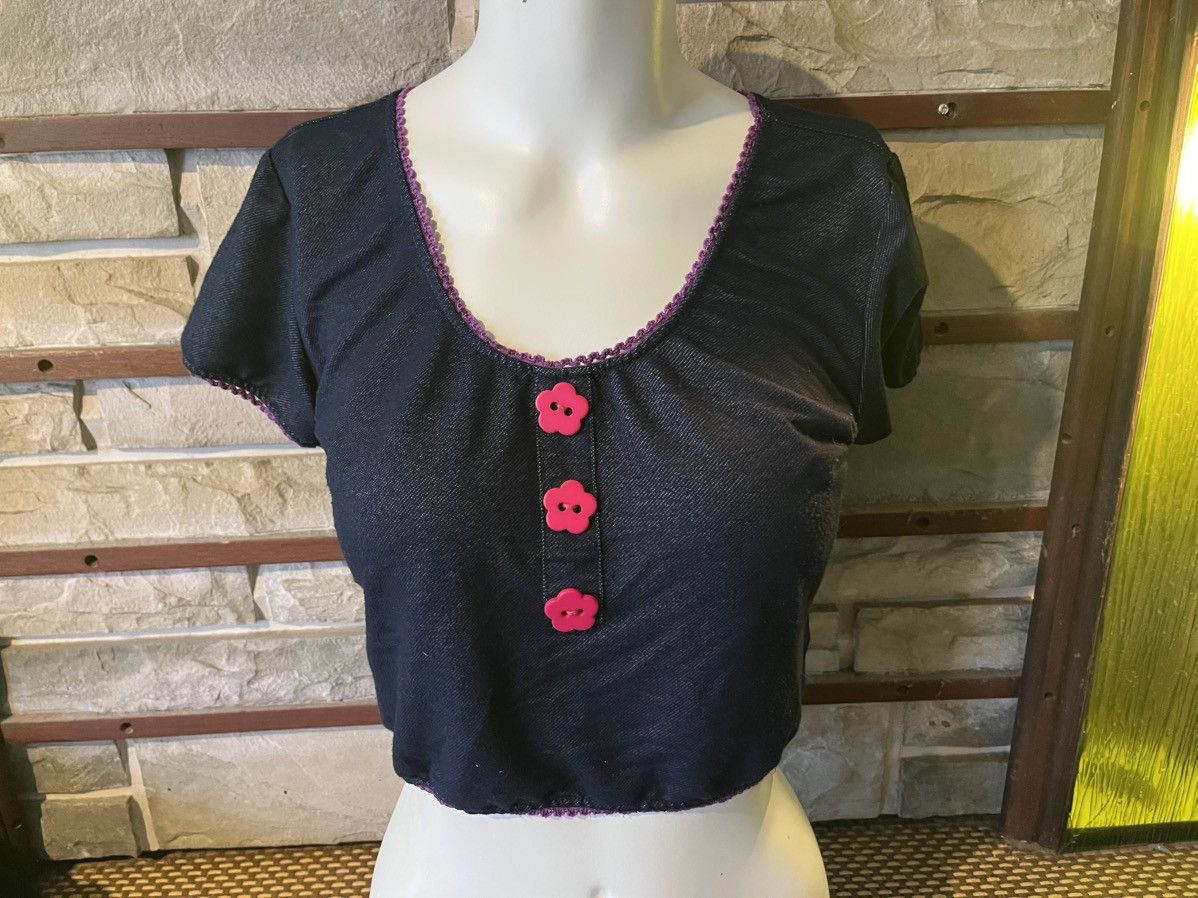 Current Mood Current Mood XL Dark Blue with Pink Button Shirt Size XL / US 12-14 / IT 48-50 - 1 Thumbnail
