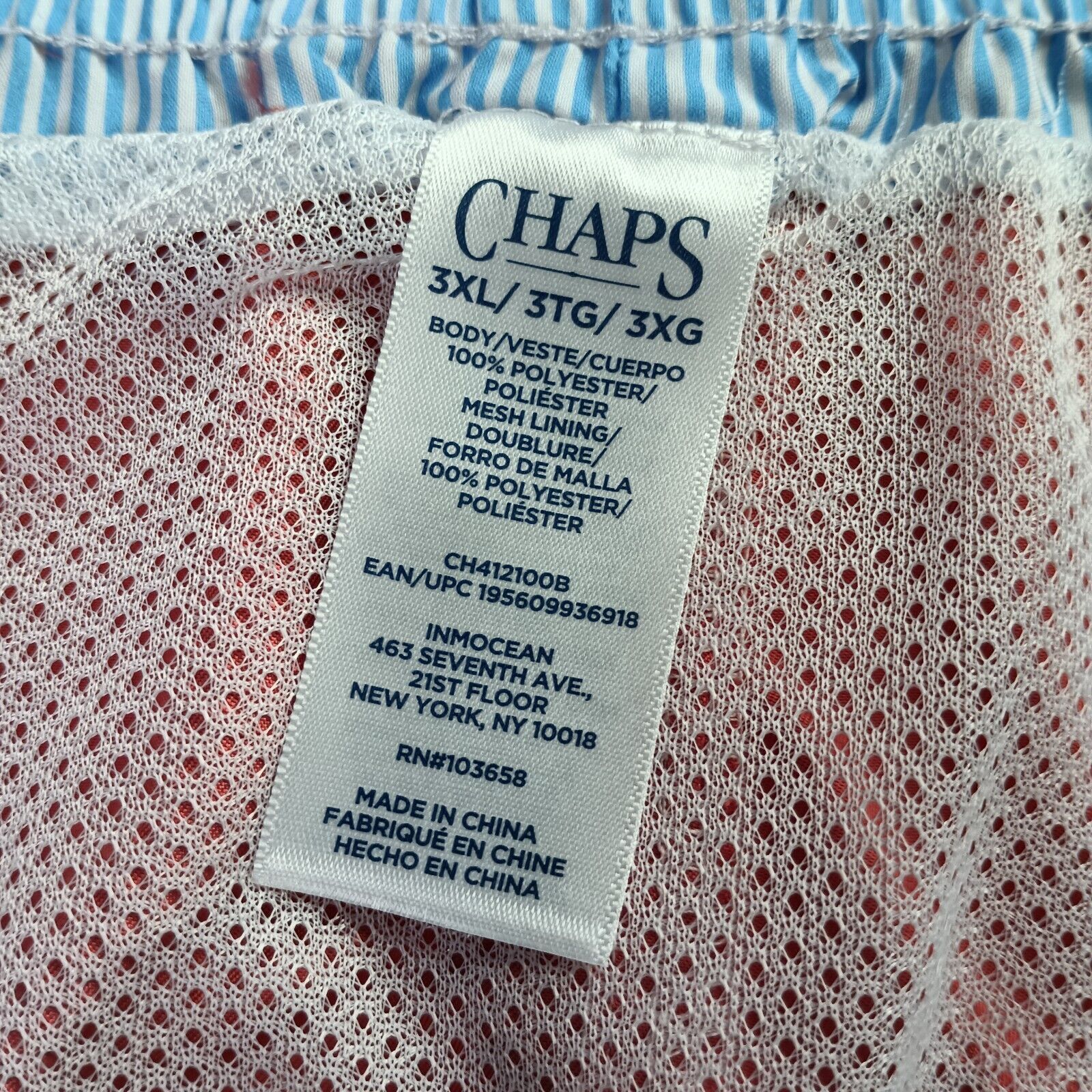 Chaps Chaps Swim Trunks Shorts Men's 3XL Red Rouge Brief Lining Size US 44 / EU 60 - 5 Thumbnail