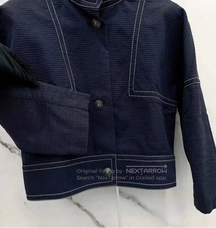 Chanel Chanel Blue Cotton Women’s Jacket . Size S / US 4 / IT 40 - 5 Thumbnail