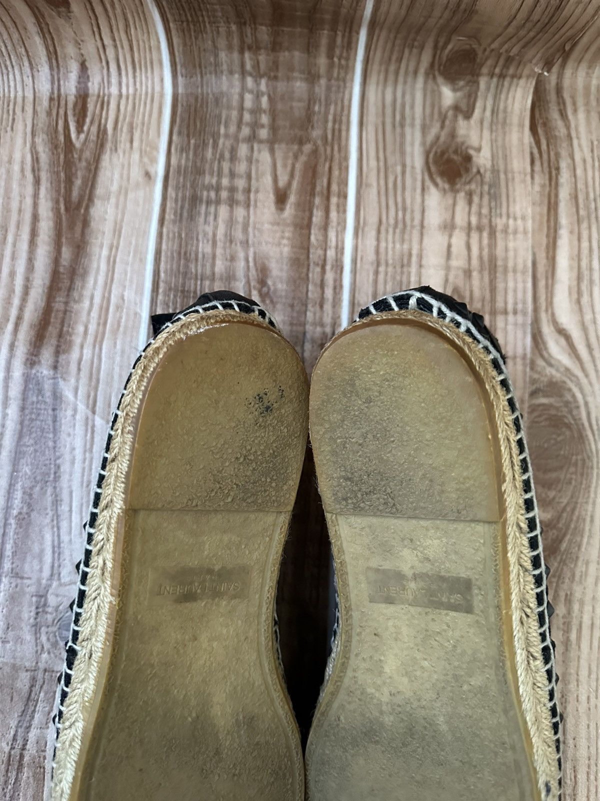 Saint Laurent Paris Saint Laurent Paris Hedi Slimane Black Studded Espadrilles Size US 9 / EU 42 - 14 Thumbnail