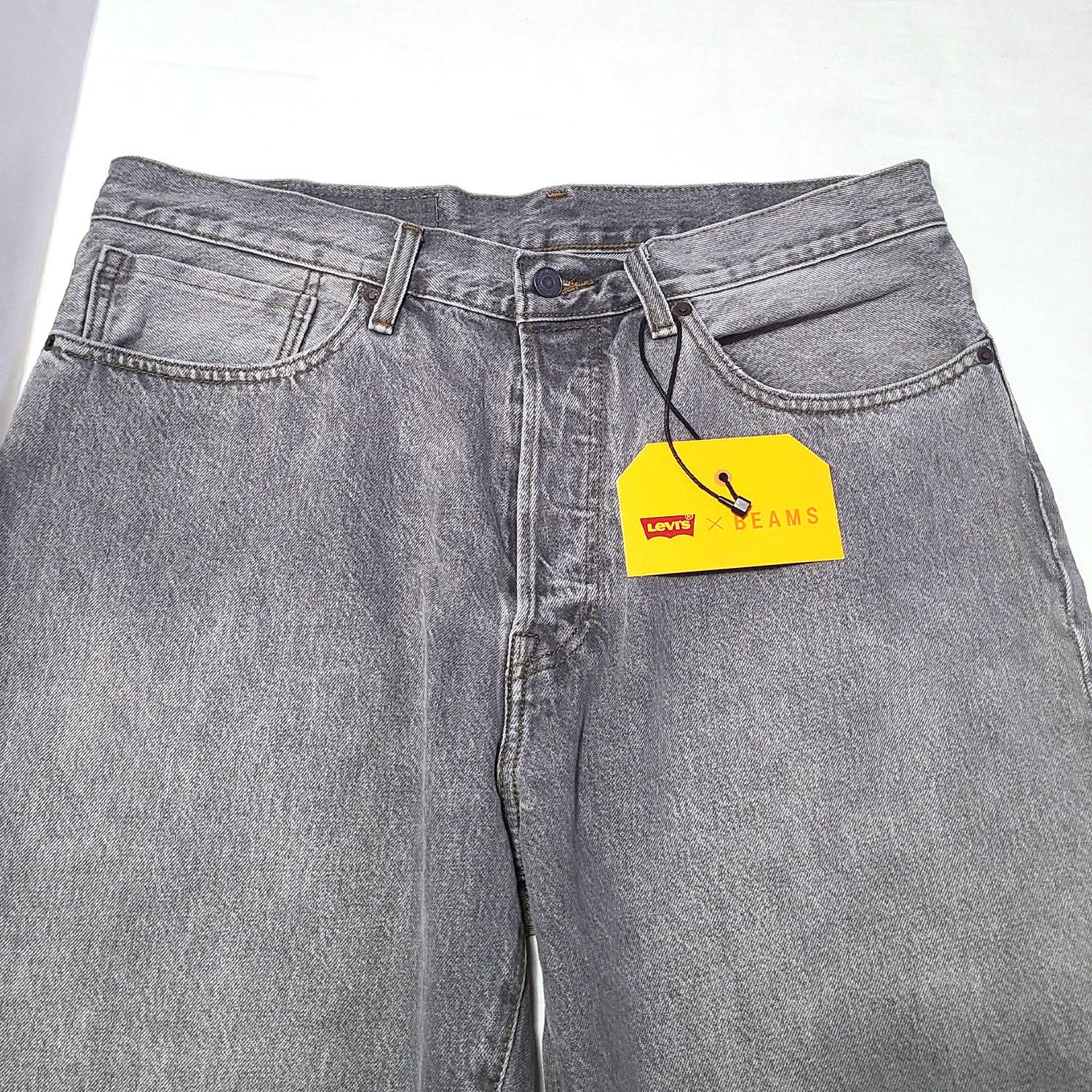 Beams Japan × Levi's Relaxed Fit Japan Selvedge Grey Jeans 34W Limited Edition Size US 34 / EU 50 - 4 Thumbnail