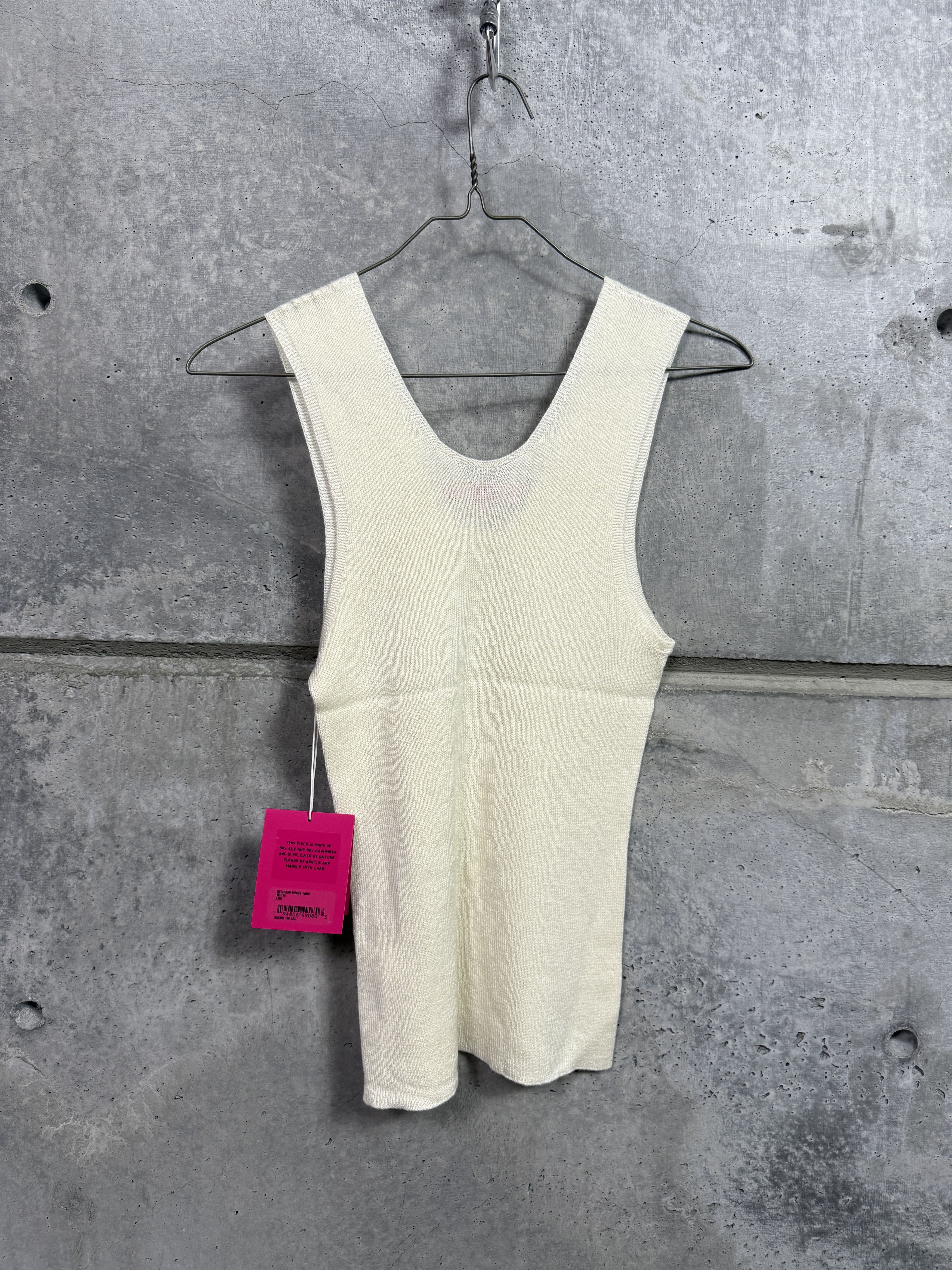 The Elder Statesman $395 The Elder Statesman Delicash White Tank Top Size L / US 10 / IT 46 - 7 Thumbnail