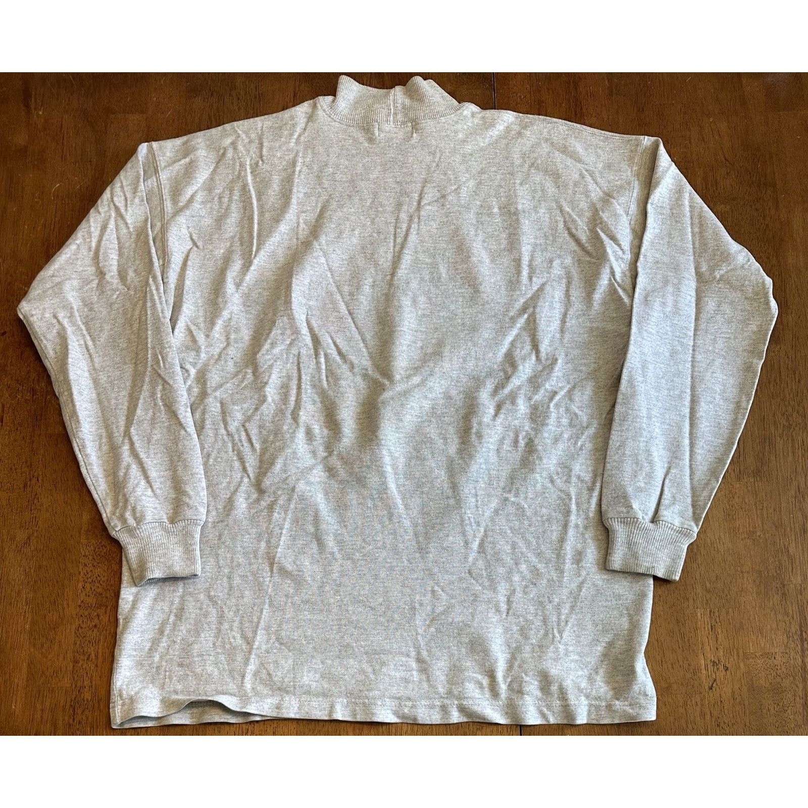 Vintage VINTAGE LL Bean Sweatshirt XL Blank Gray Mock Neck 80s Freeport Maine Mens Size US XL / EU 56 / 4 - 2 Thumbnail