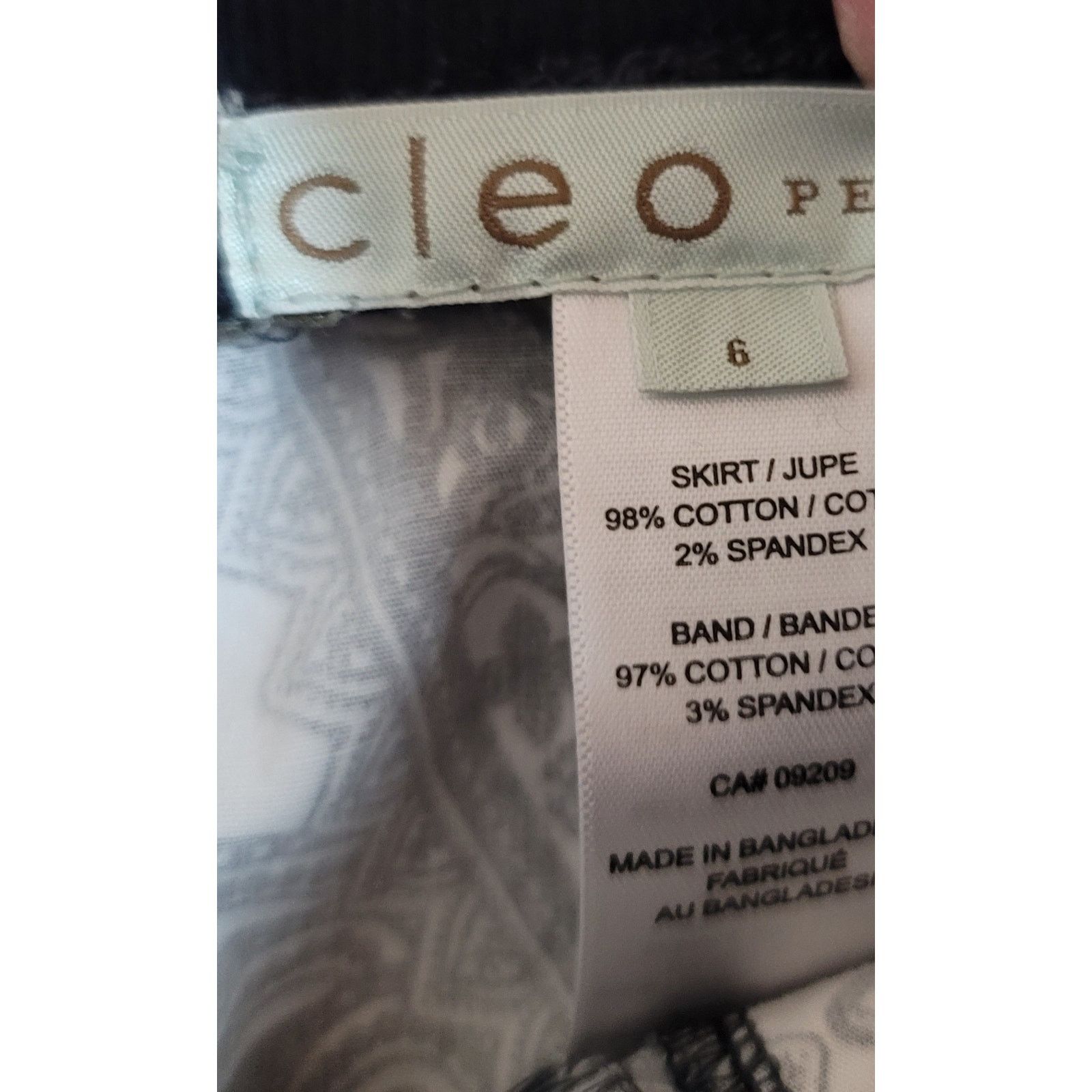 Other Cleo Petites Black White Paisley Print Pencil Mini Skirt 6 Size 28" / US 6 / IT 42 - 5 Thumbnail