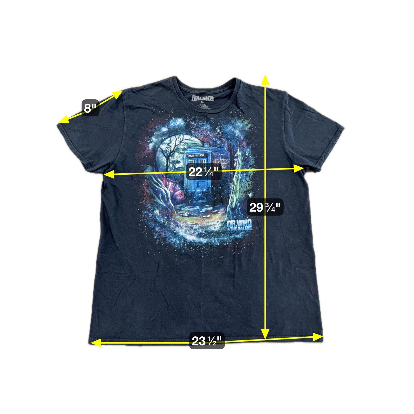 Designer Dr Who & The Daleks Police Call Box Tardis BBC Shirt XL Size US XL / EU 56 / 4 - 5 Thumbnail