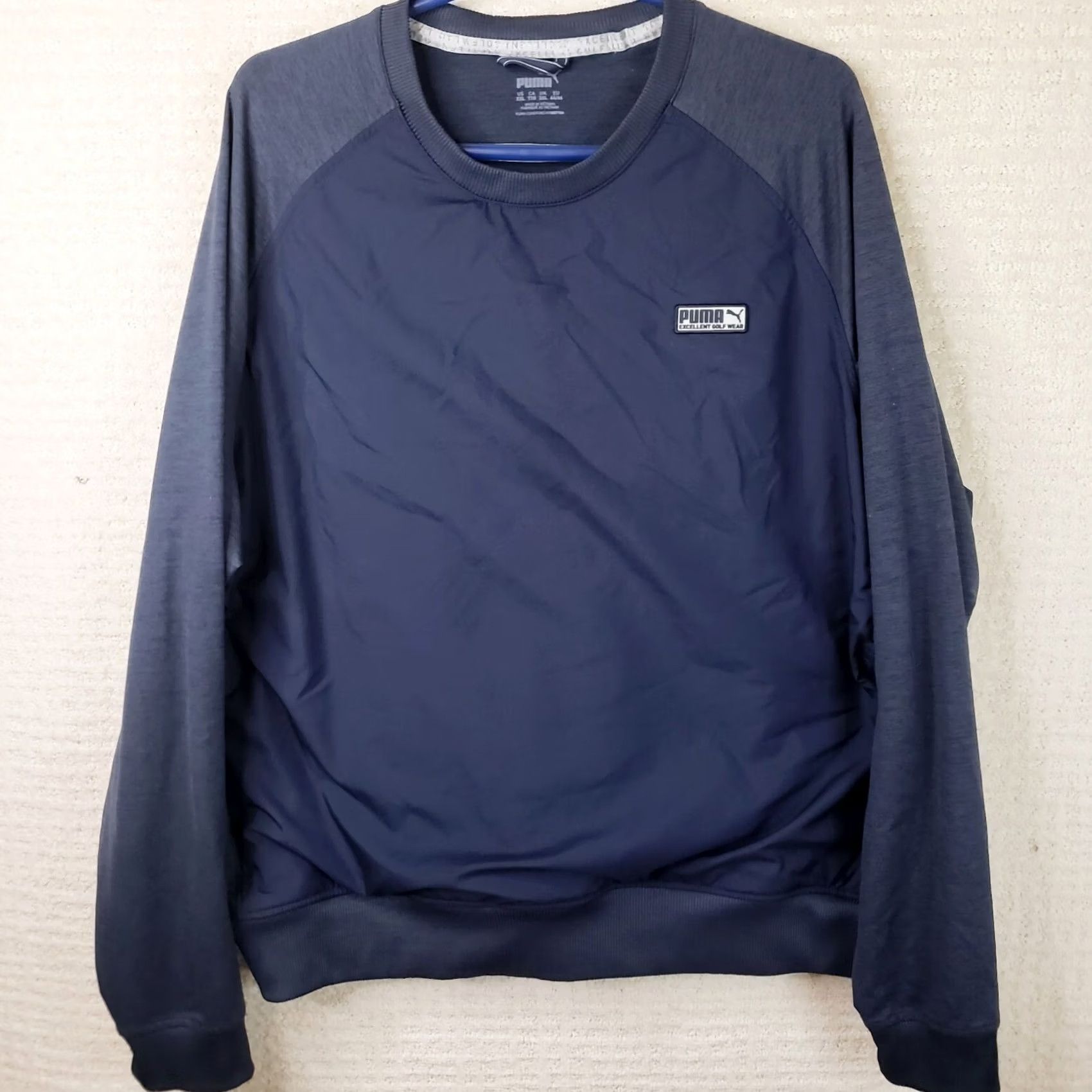 Puma PUMA Golf Pullover Jacket Mens 2XL Navy Blue Long Sleeve Performance Activewear Size US XL / EU 56 / 4 - 2 Thumbnail