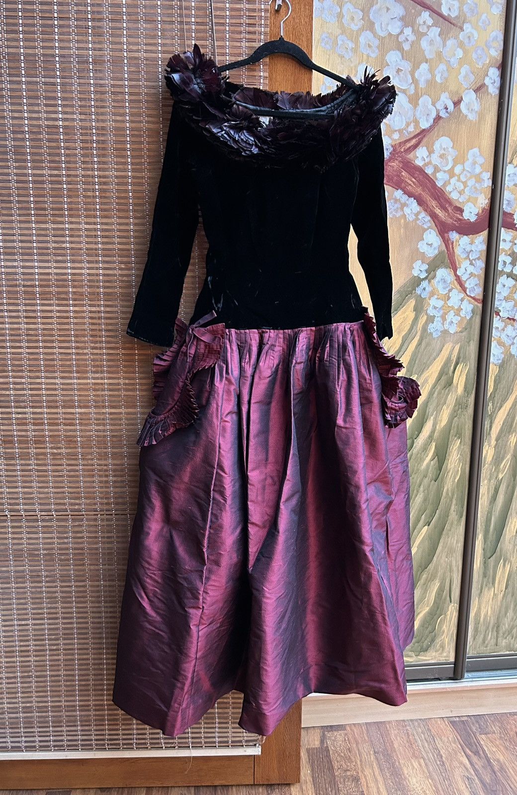 Nina Ricci Vintage Nina Ricci Haute Boutique Velvet Silk Maxi Dress Size XS / US 0-2 / IT 36-38 - 1 Thumbnail