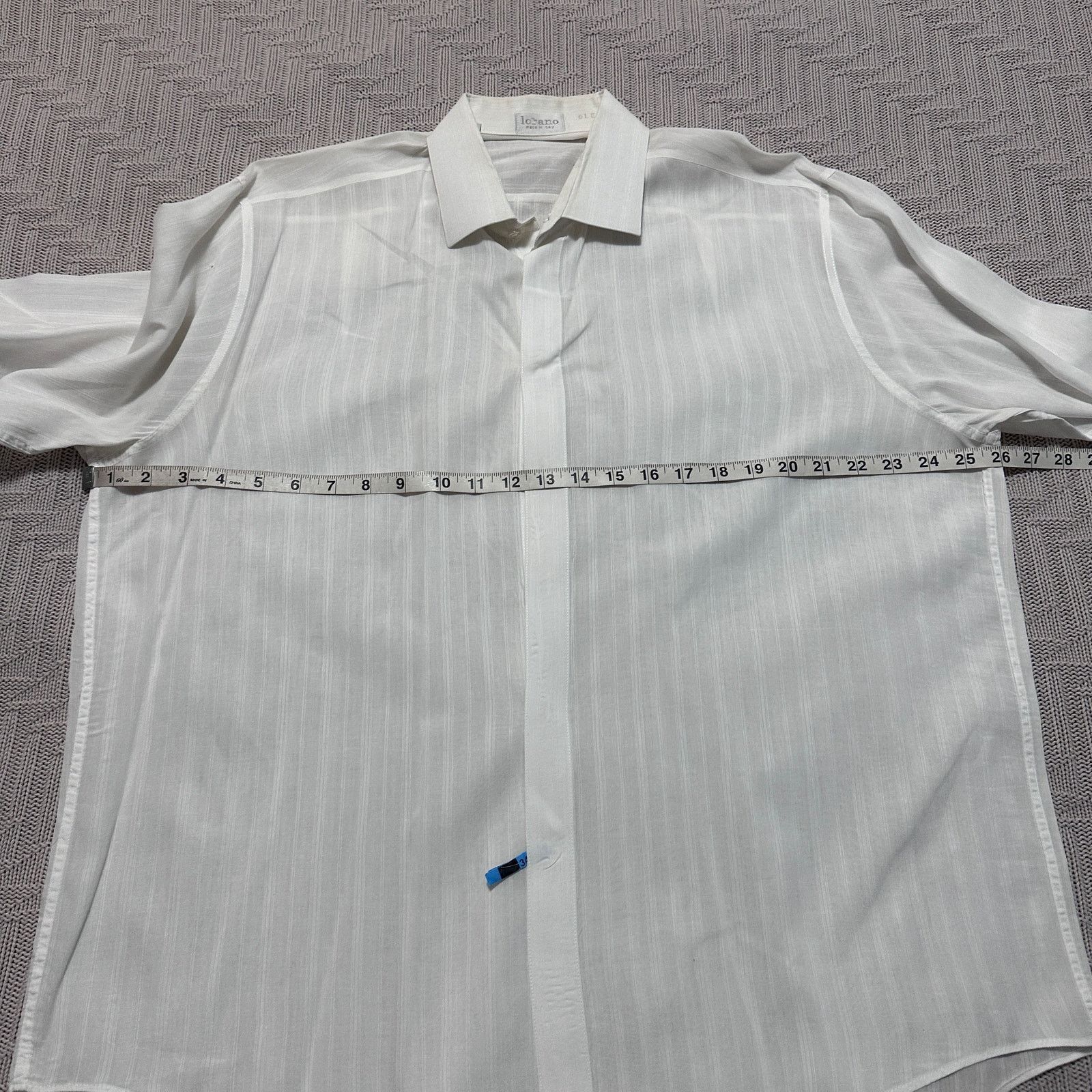 Vintage Vintage Lorano white monotone stripe button down size 17 Size US XL / EU 56 / 4 - 7 Thumbnail