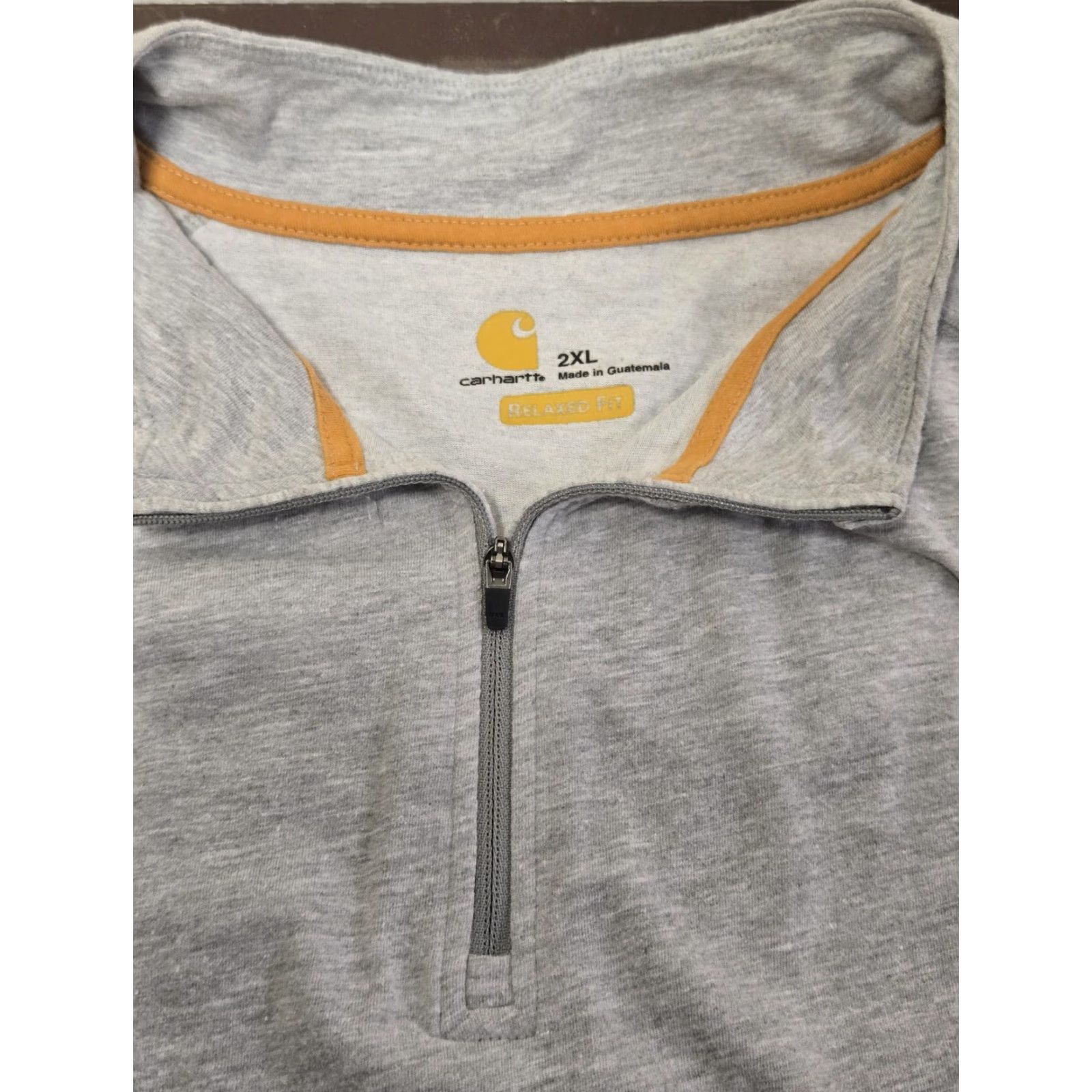 Carhartt Carhartt Pullover Mens 2XL Gray Quarter Zip Long Sleeve Relaxed Fit Workwear Size US XXL / EU 58 / 5 - 4 Thumbnail