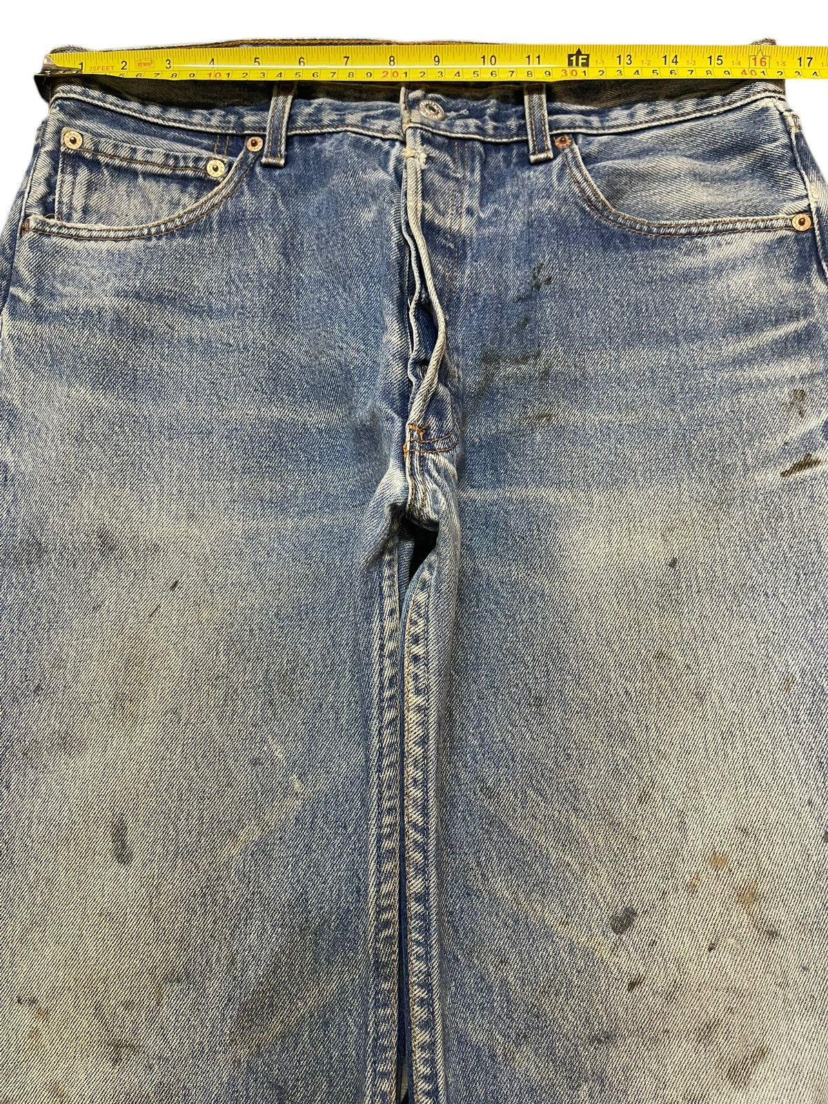 Levi's Vintage 90s Levis 501 Mud Faded Wash Style Loose Jeans Size US 32 / EU 48 - 11 Thumbnail
