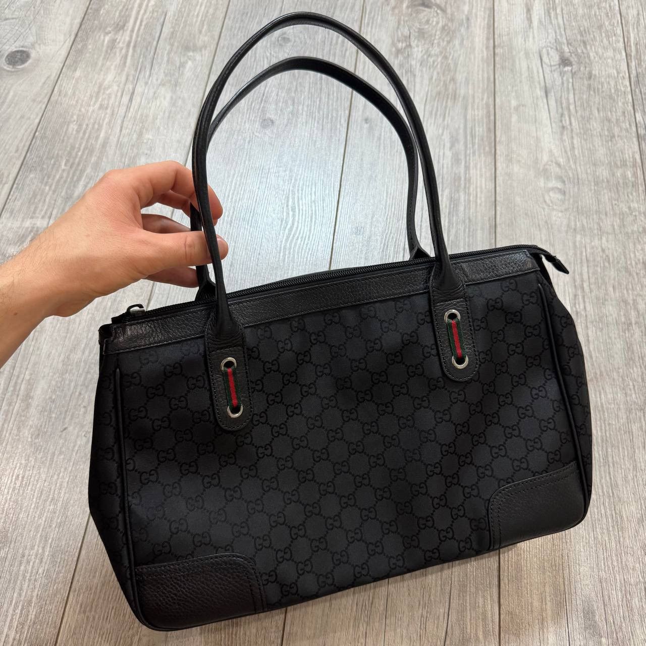Gucci Gucci GG Nylon Sherry Line Tote Bag Handbag Size ONE SIZE - 1 Thumbnail