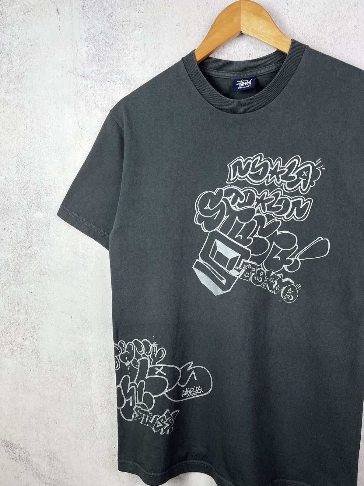 Stussy Vintage Stussy World Tour Graffiti Logo T-Shirt Rare Retro Size US M / EU 48-50 / 2 - 2 Thumbnail