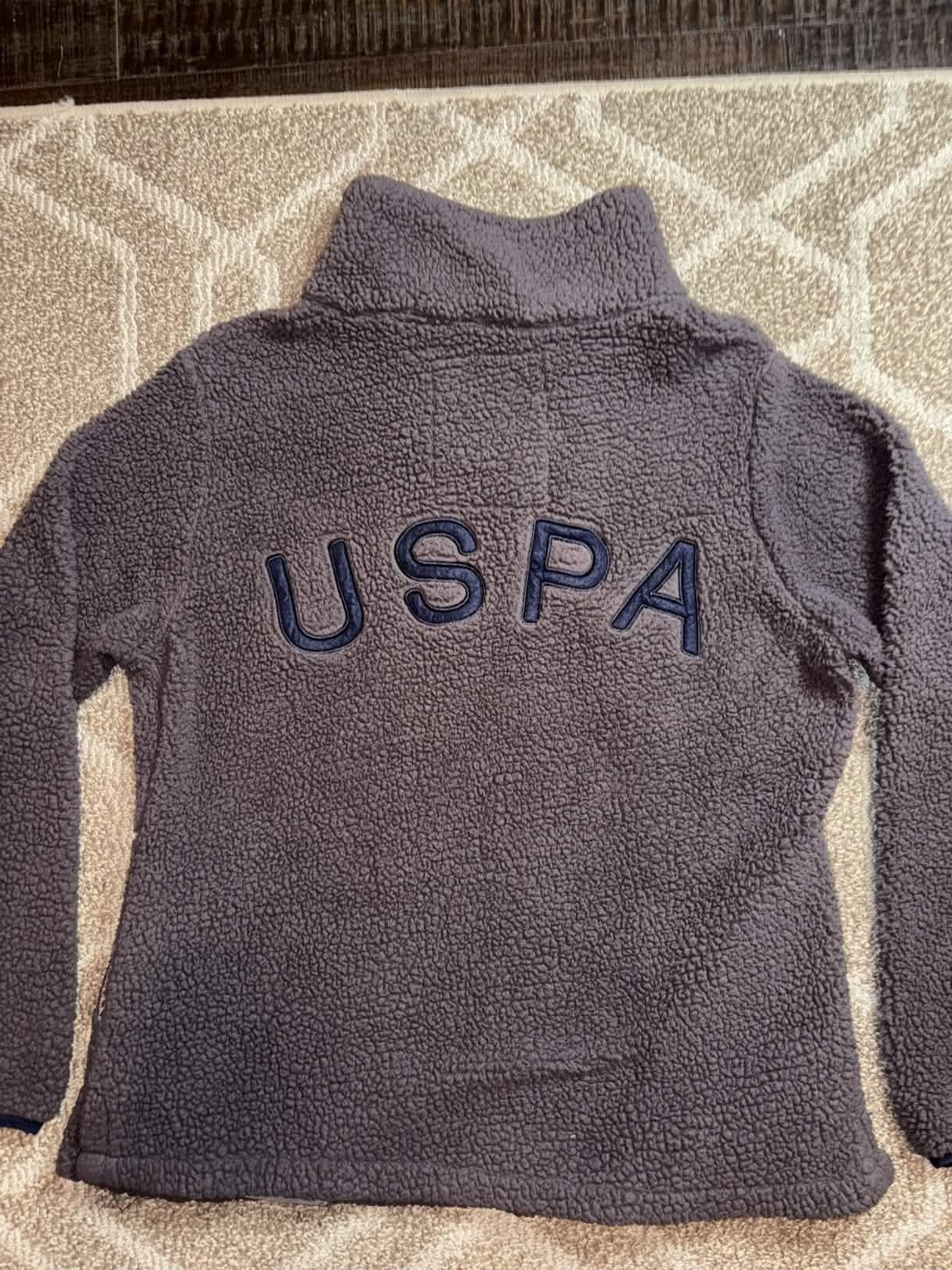 U.S. Polo Assn. 00s U.S. Polo Assn. Sherpa Quarter Zip Jacket Size M / US 6-8 / IT 42-44 - 3 Thumbnail