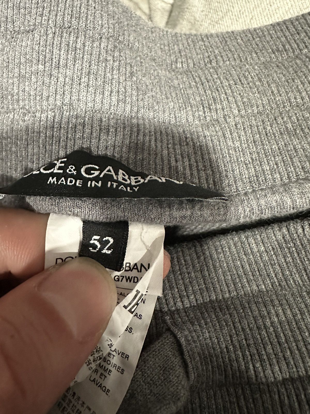Dolce & Gabbana DOLCE & GABBANA CREST LOGO GREY SWEATPANTS Size US 36 / EU 52 - 4 Thumbnail