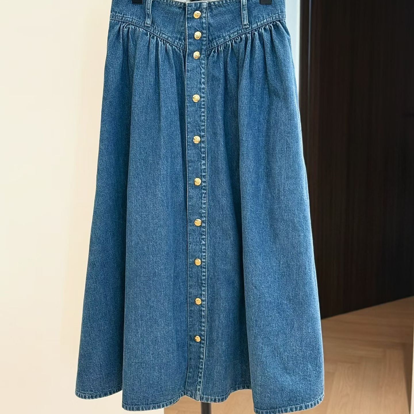 Celine Celine Button-Front Denim Maxi Skirt Size 26 Size 26" / US 2 / IT 38 - 1 Thumbnail