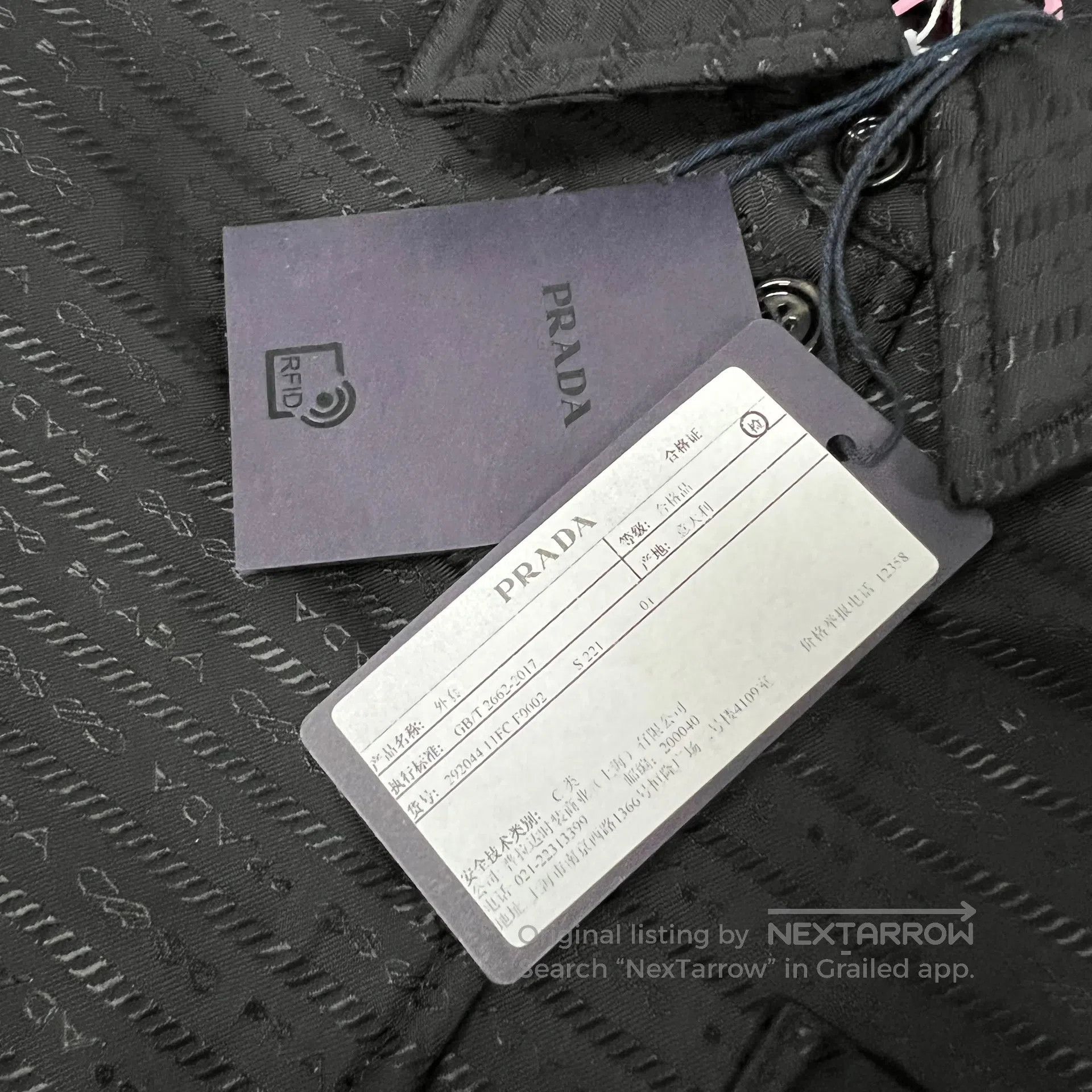 Prada Prada size 38 Dark pattern full-print recycled nylon cotton Size US M / EU 48-50 / 2 - 4 Thumbnail
