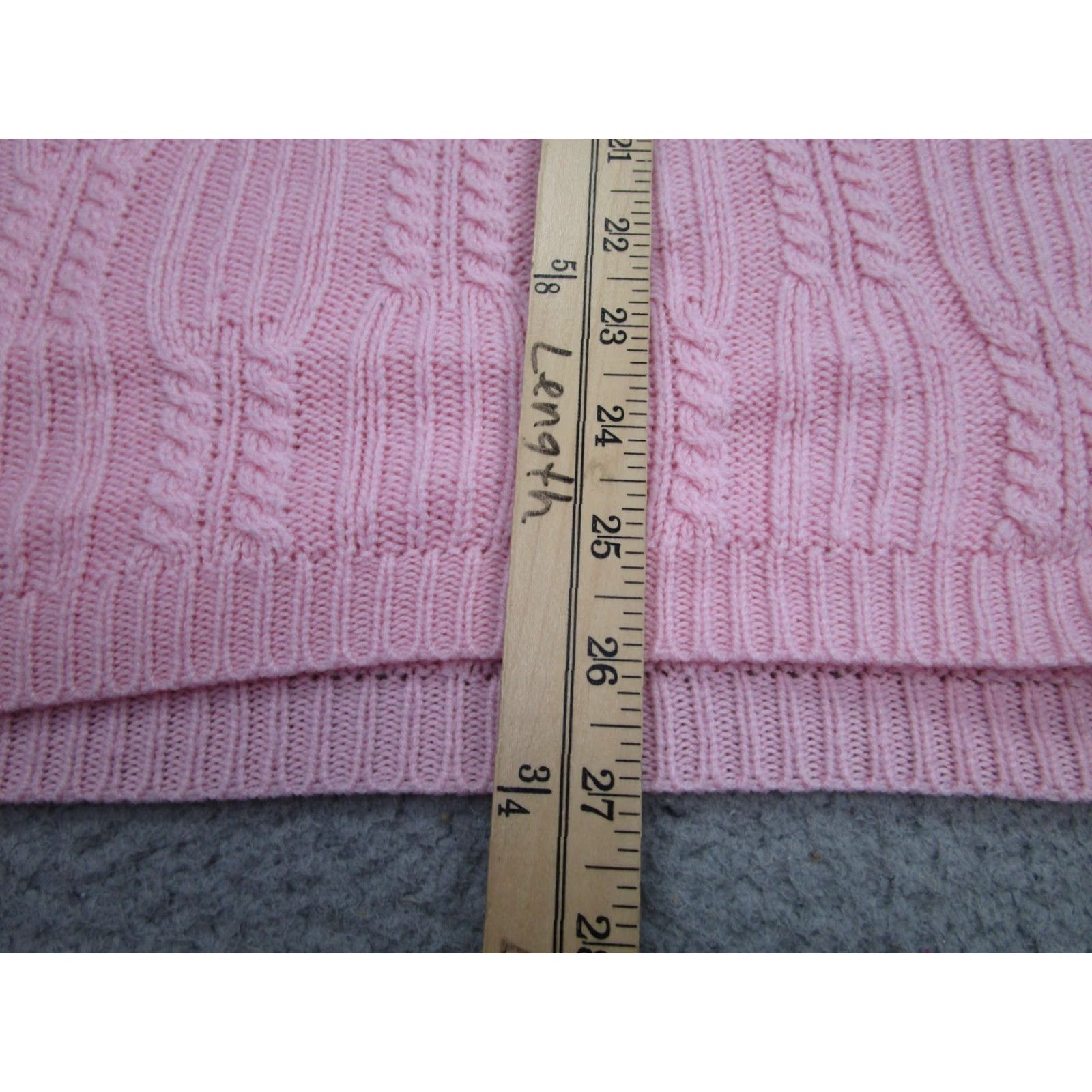 Pinko VINTAGE Fisherman Sweater Womens 1X Pink Cable Knit Pullover Knit 90s Y2K Size XL / US 12-14 / IT 48-50 - 7 Thumbnail